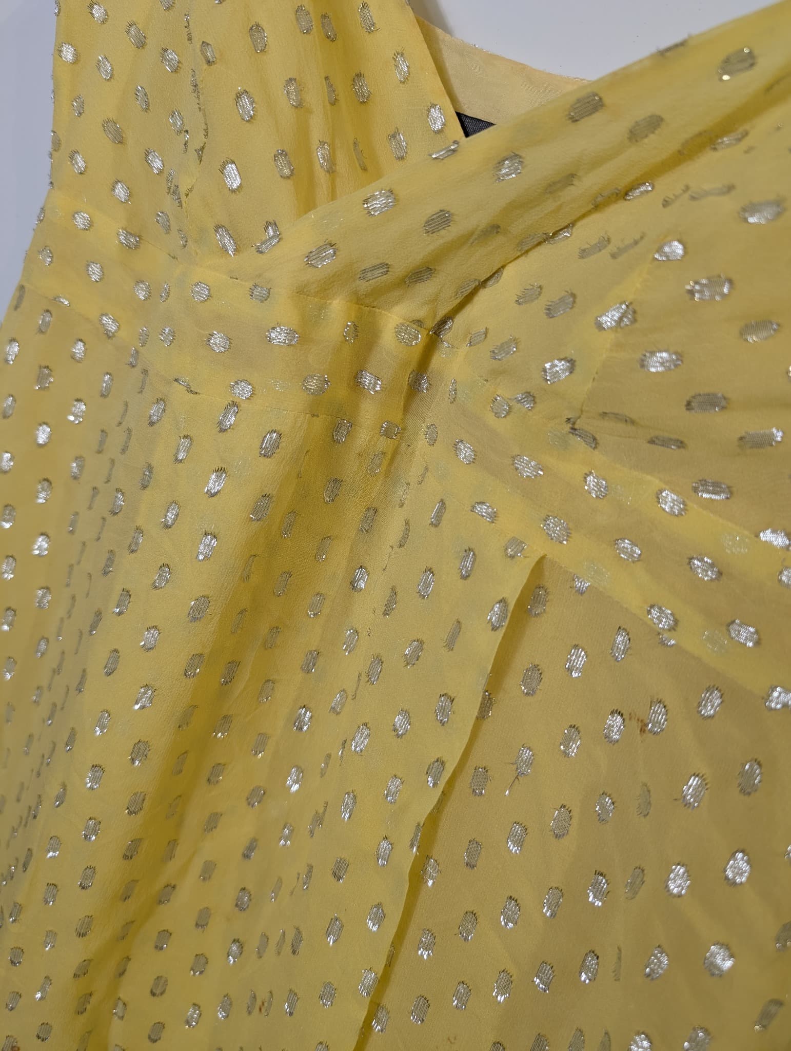 Camilla and Marc Metallic Dot Midi Dress Yellow Size 10 — photo 5 of 6