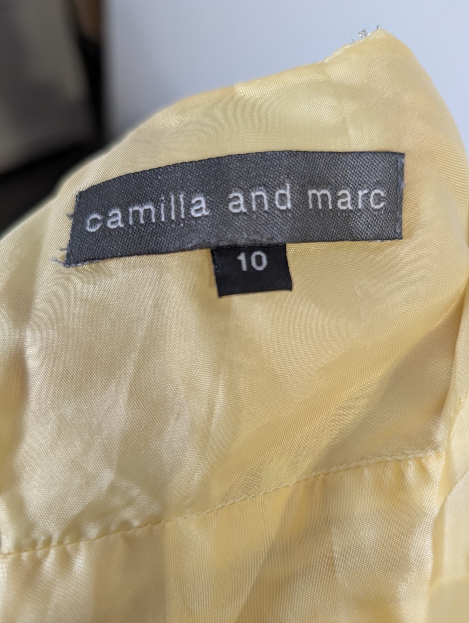 Camilla and Marc Metallic Dot Midi Dress Yellow Size 10 — photo 6 of 6