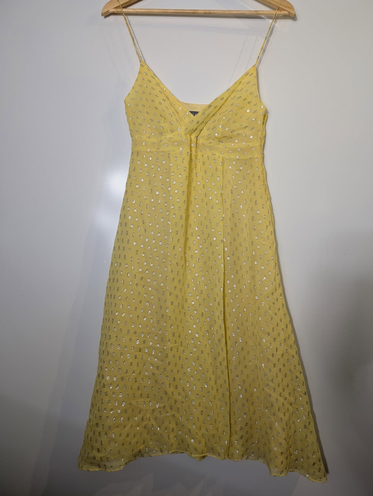 Camilla and Marc Yellow Metallic Dot Dress - Size 10 — photo 5 of 5
