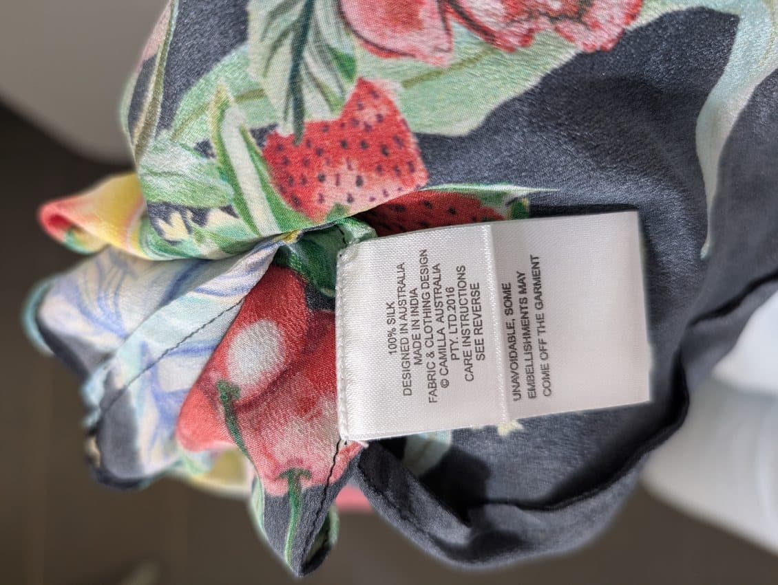 Camilla Australia Lavender Knit & Silk Floral Embellished Tunic - OS — photo 11 of 11