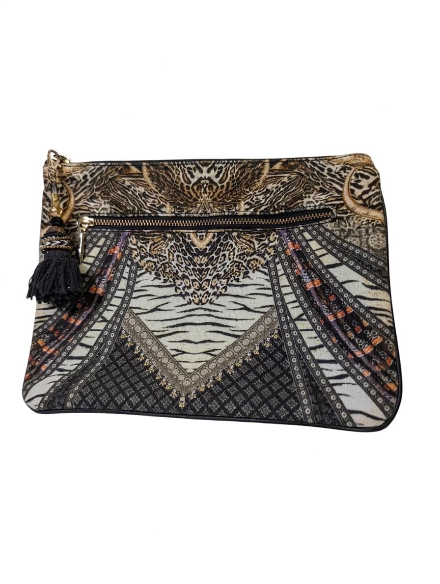 Camilla Canvas Clutch Bag With Love From India Print — photo 1 of 6