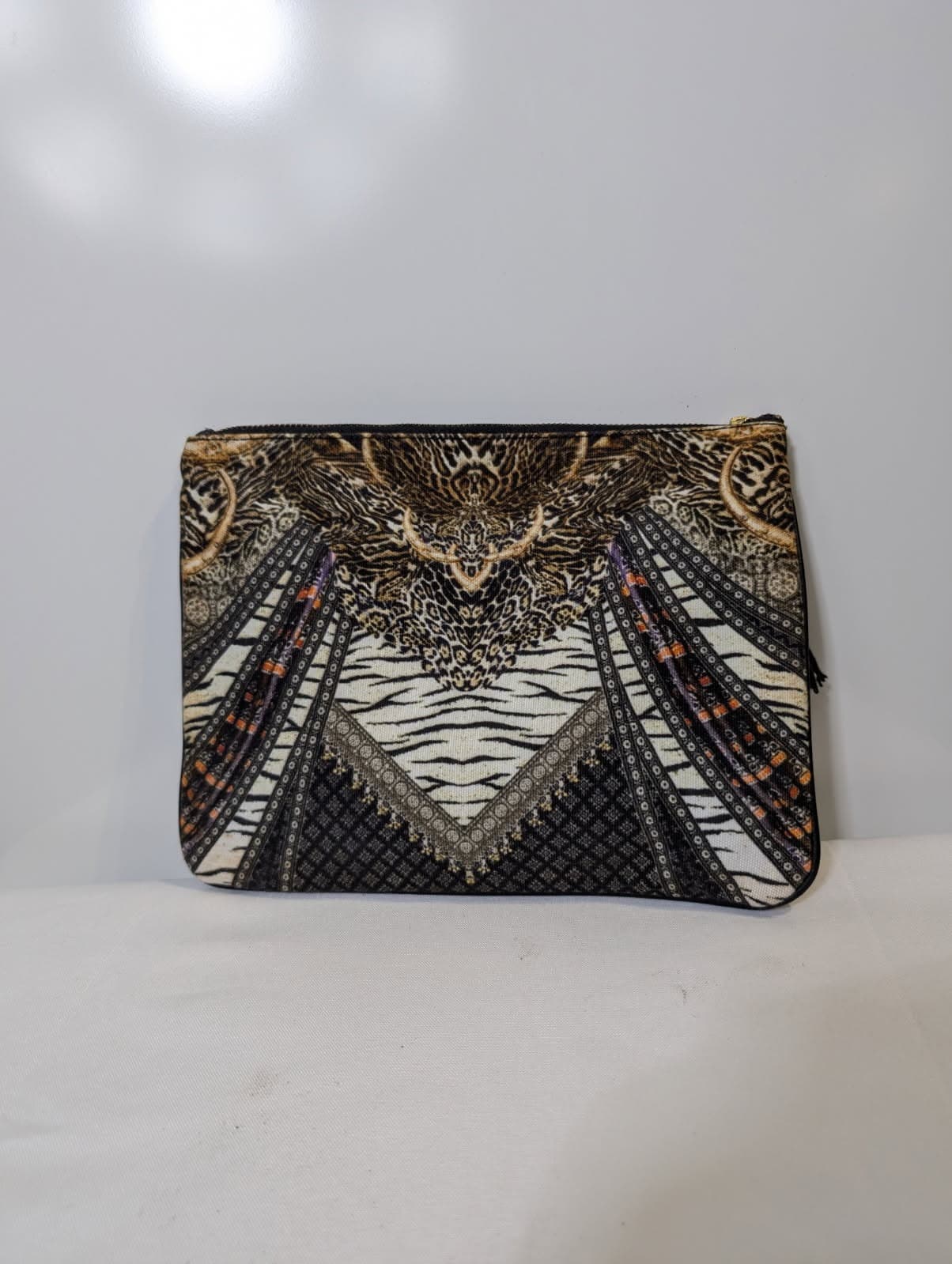 Camilla Canvas Clutch Bag With Love From India Print — photo 6 of 6