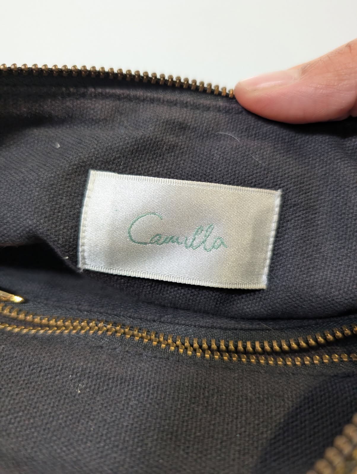 Camilla Canvas Clutch Bag With Love From India Print — photo 4 of 6