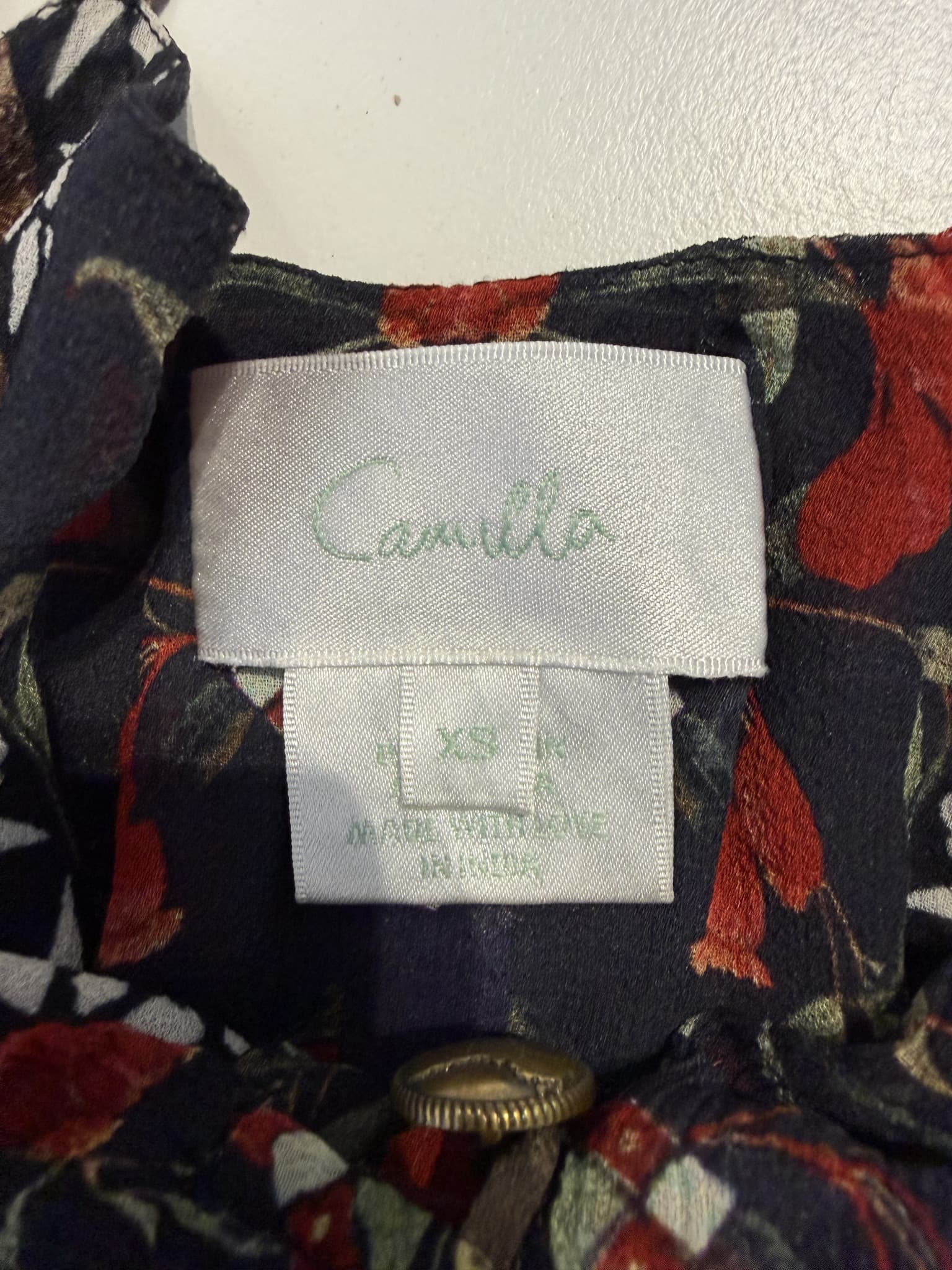 Camilla Patchwork Mixed Print Silk Slip Dress Women's XS — photo 12 of 13