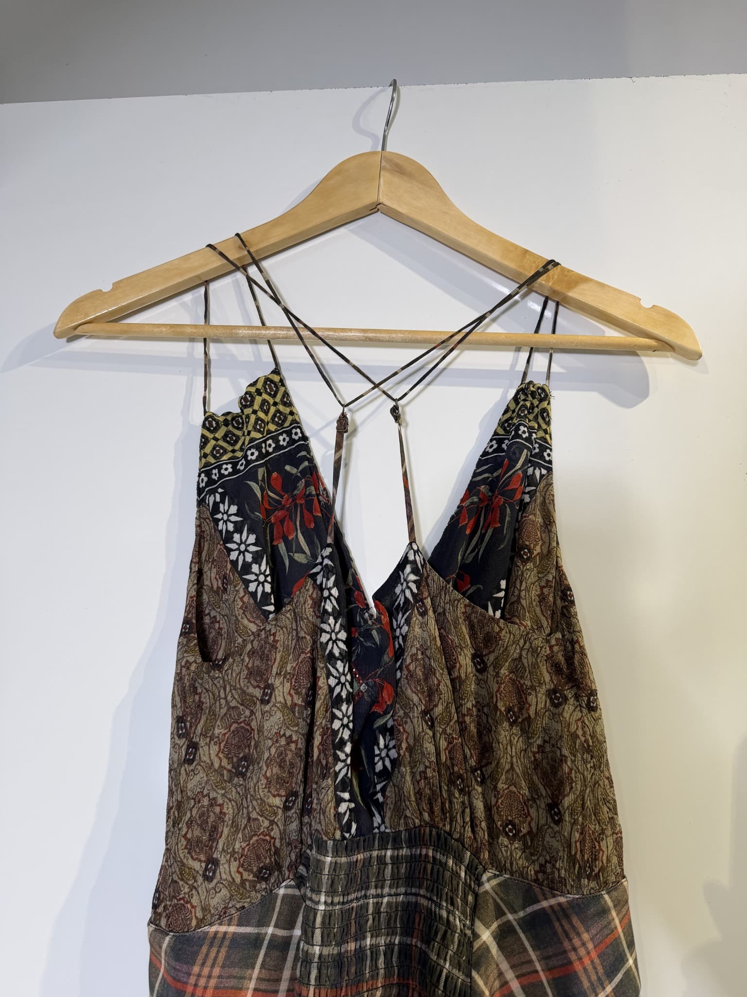 Camilla Patchwork Mixed Print Silk Slip Dress Women's XS — photo 10 of 13