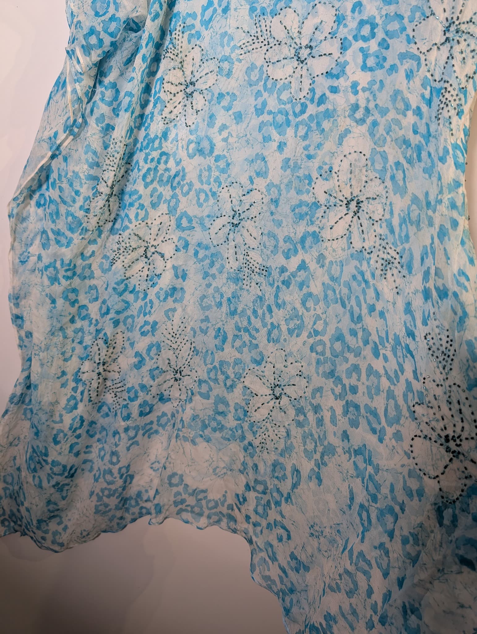 Camilla Silk Kaftan Blue Animal Print One Size — photo 5 of 7