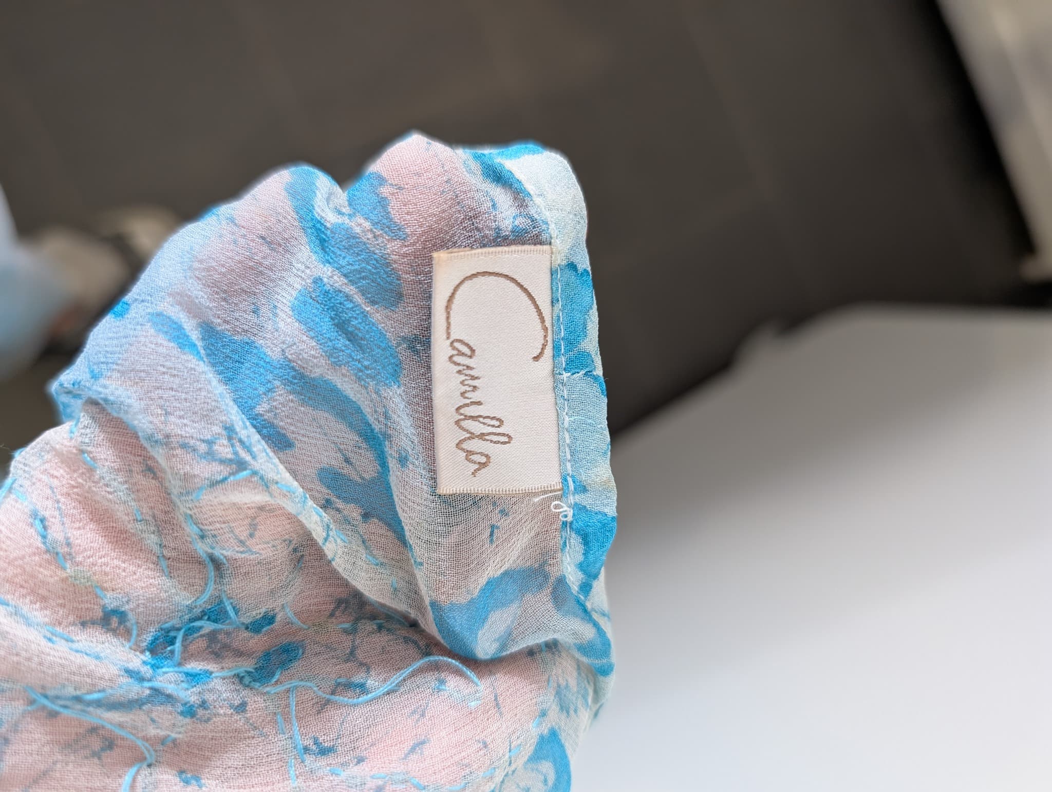 Camilla Silk Kaftan Blue Animal Print One Size — photo 6 of 7