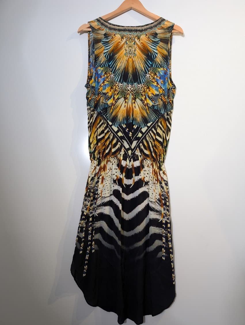 Camilla With Love As Within Embellished V-Neck Silk Dress — photo 2 of 9
