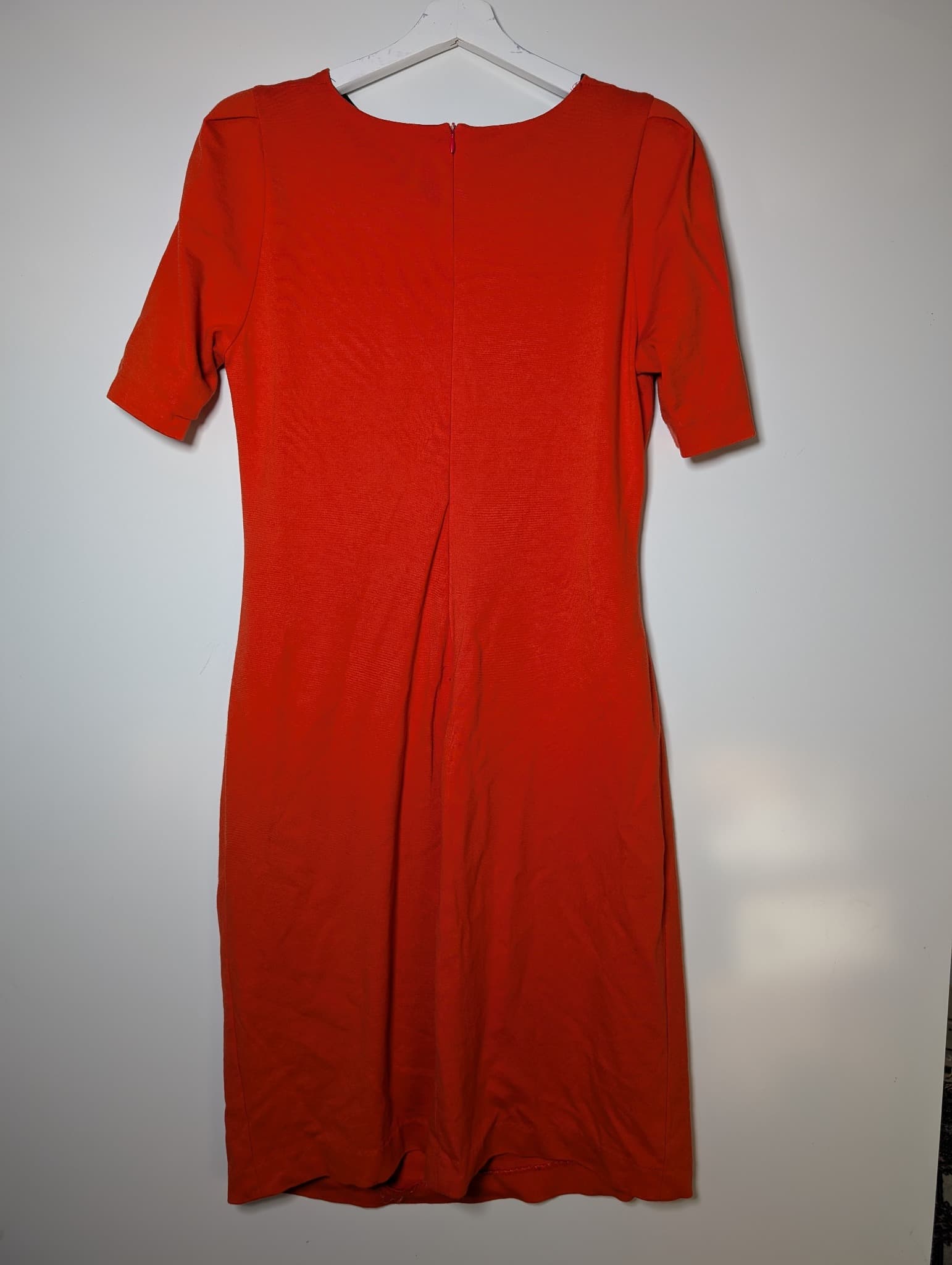 Carla Zampatti Ruched Sheath Dress Orange Women's AU 16 — photo 4 of 7