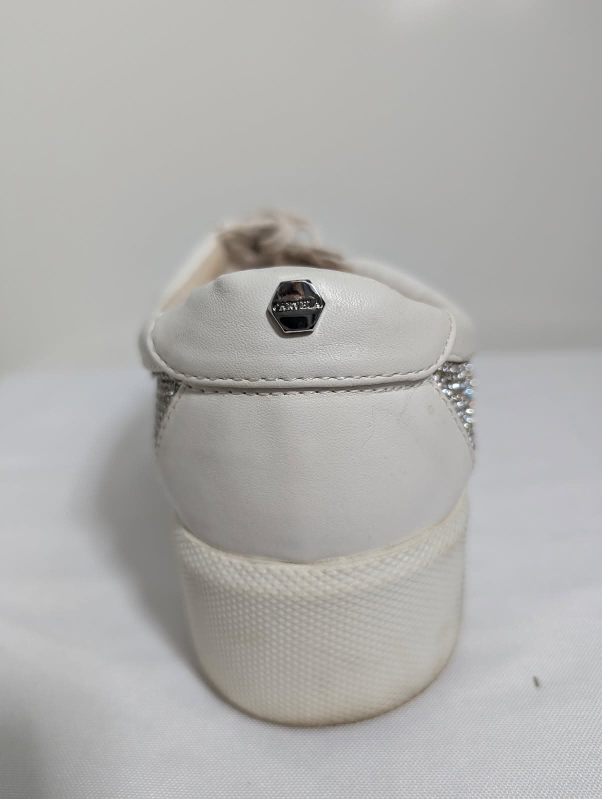 Carvela Kurt Geiger Crystal Embellished Platform Sneakers White — photo 8 of 9