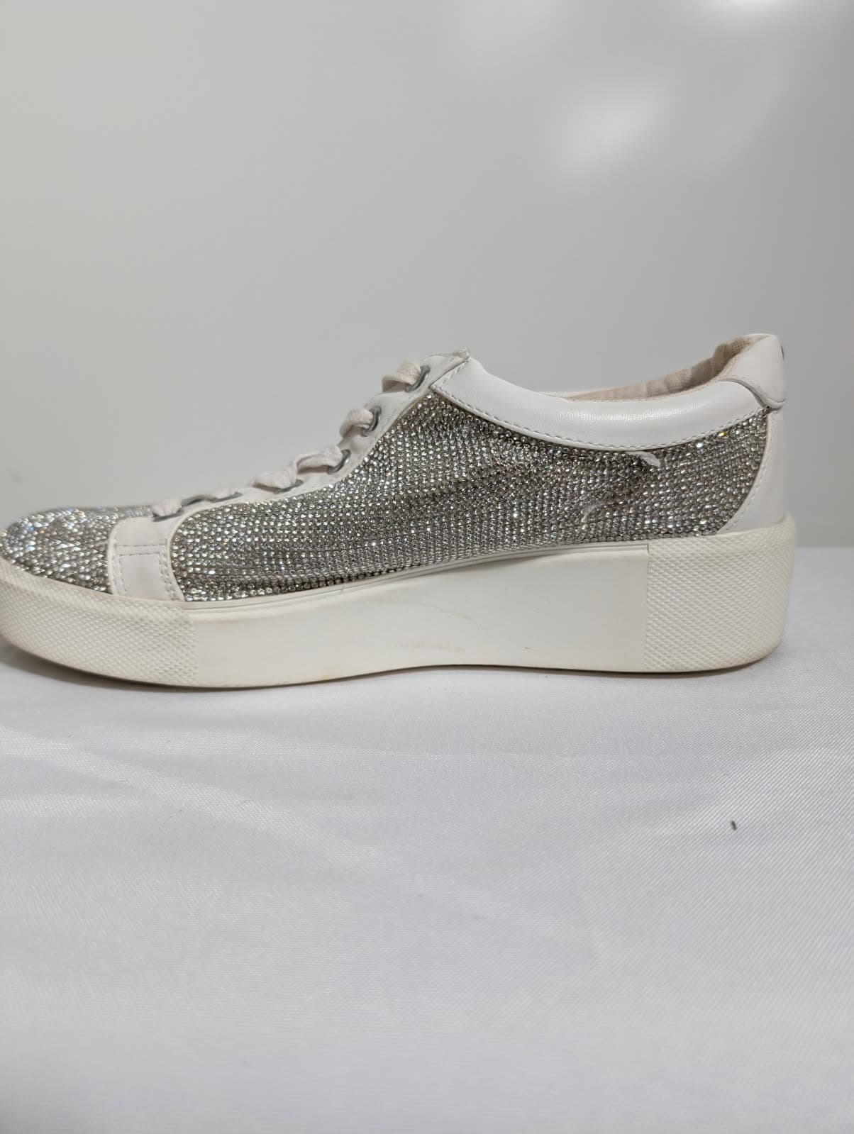 Carvela Kurt Geiger Crystal Embellished Platform Sneakers White — photo 9 of 9