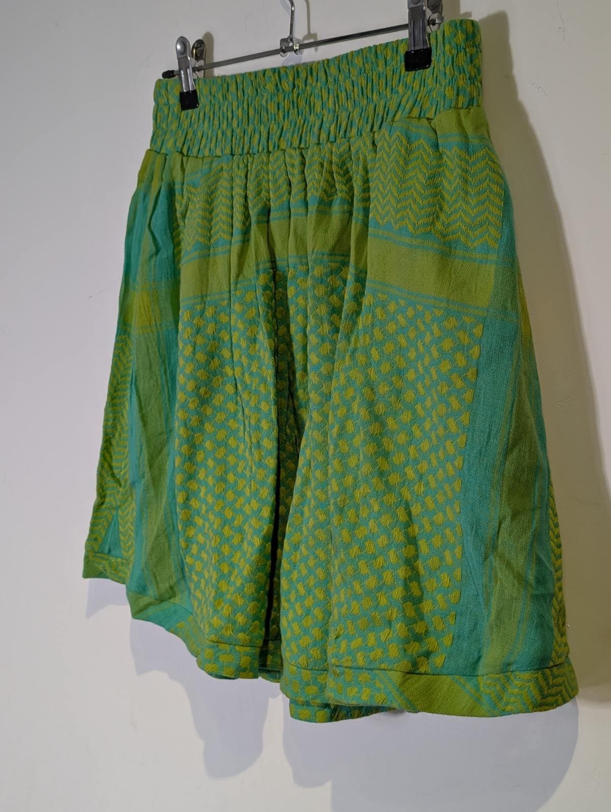 Cecilie Copenhagen Patterned Elastic Waist Skirt - Green & Teal Size S — photo 2 of 8