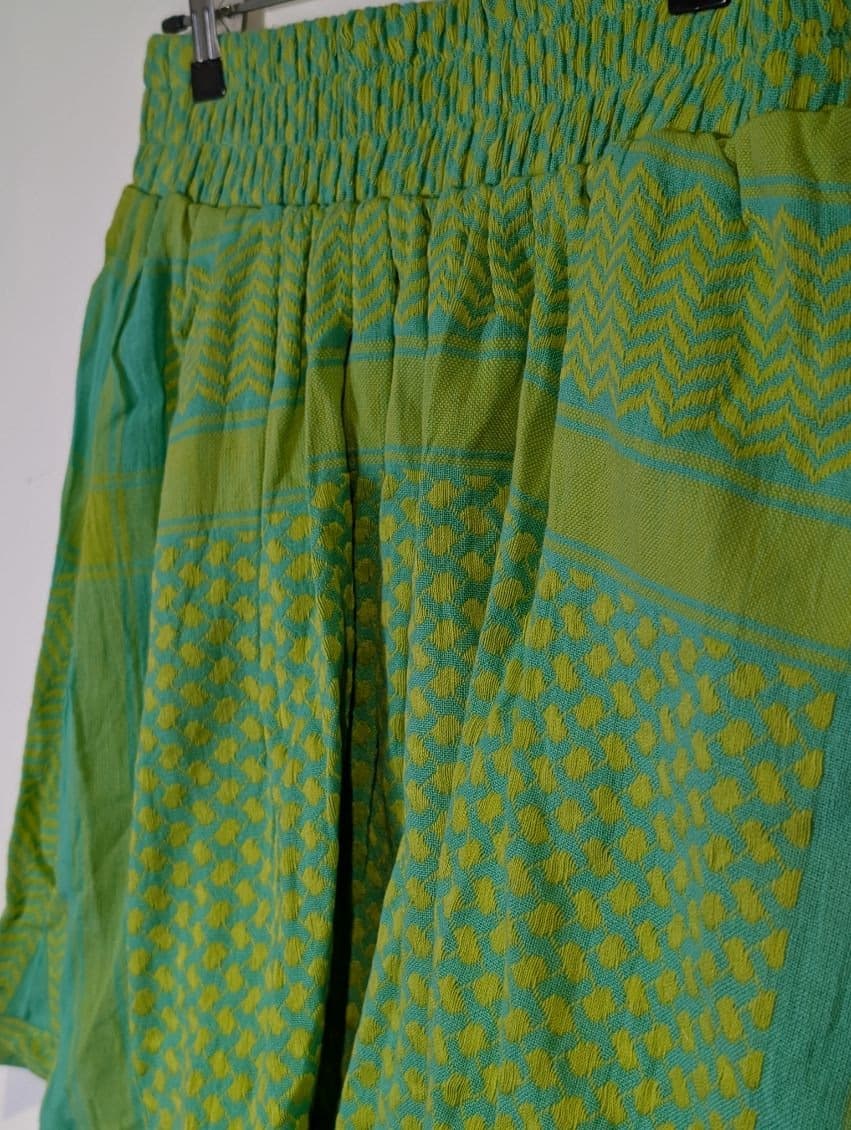 Cecilie Copenhagen Patterned Elastic Waist Skirt - Green & Teal Size S — photo 3 of 8