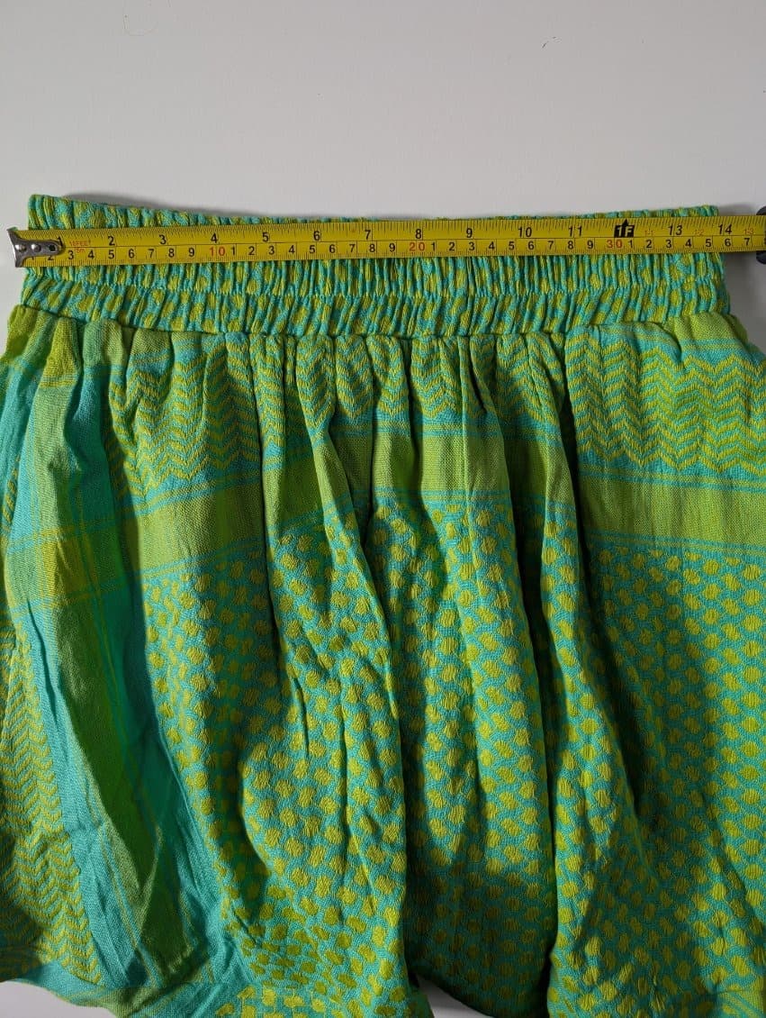 Cecilie Copenhagen Patterned Elastic Waist Skirt - Green & Teal Size S — photo 4 of 8