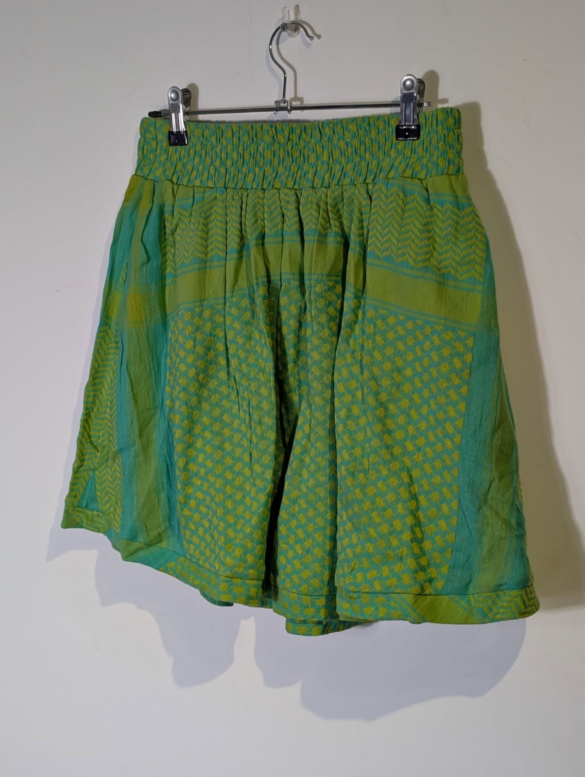 Cecilie Copenhagen Patterned Elastic Waist Skirt - Green & Teal Size S — photo 6 of 8