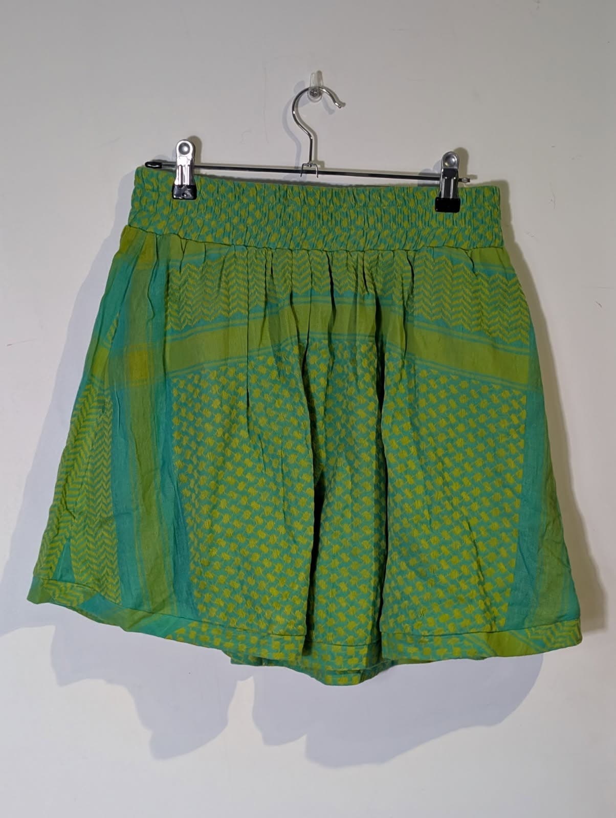 Cecilie Copenhagen Patterned Elastic Waist Skirt - Green & Teal Size S — photo 8 of 8
