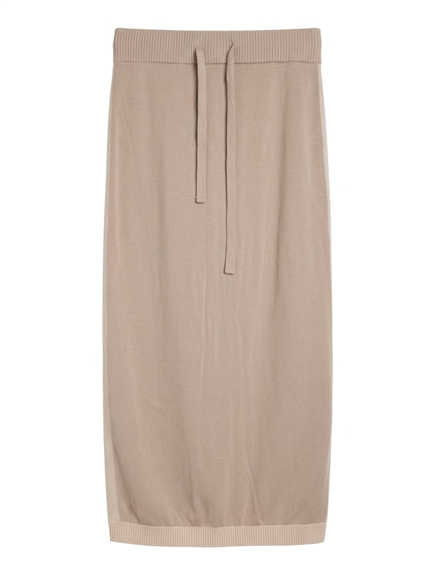 Ceres Life Organics Knit Midi Skirt Beige Drawstring Waist Size M — photo 1 of 3