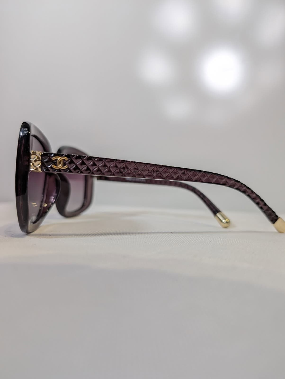 Chanel 54024 C65 Sunglasses Quilted Frame Dark Purple 57-19-138 — photo 3 of 6