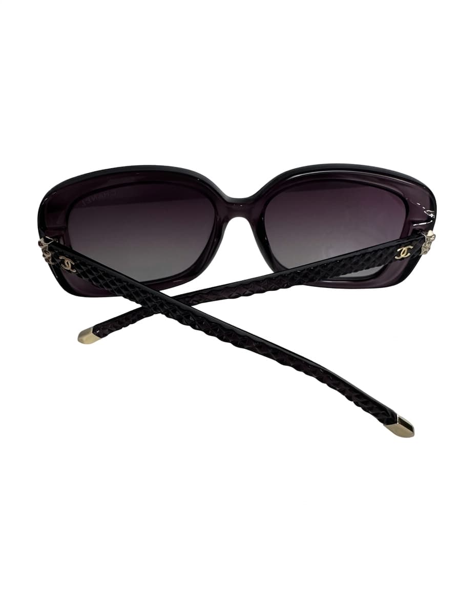 Chanel G8024 Oversized Sunglasses Dark Purple/Brown — photo 1 of 13