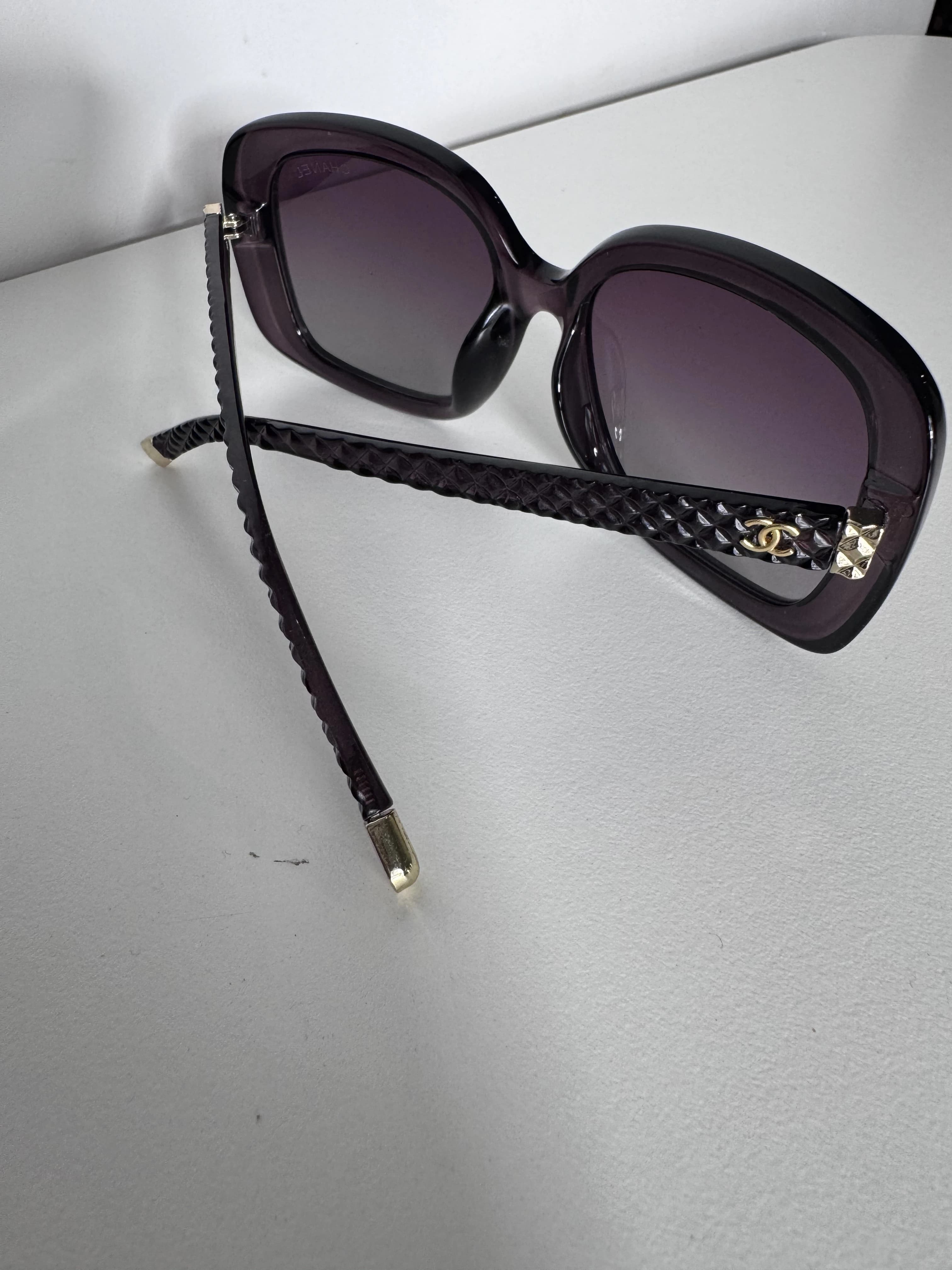 Chanel G8024 Oversized Sunglasses Dark Purple/Brown — photo 6 of 13