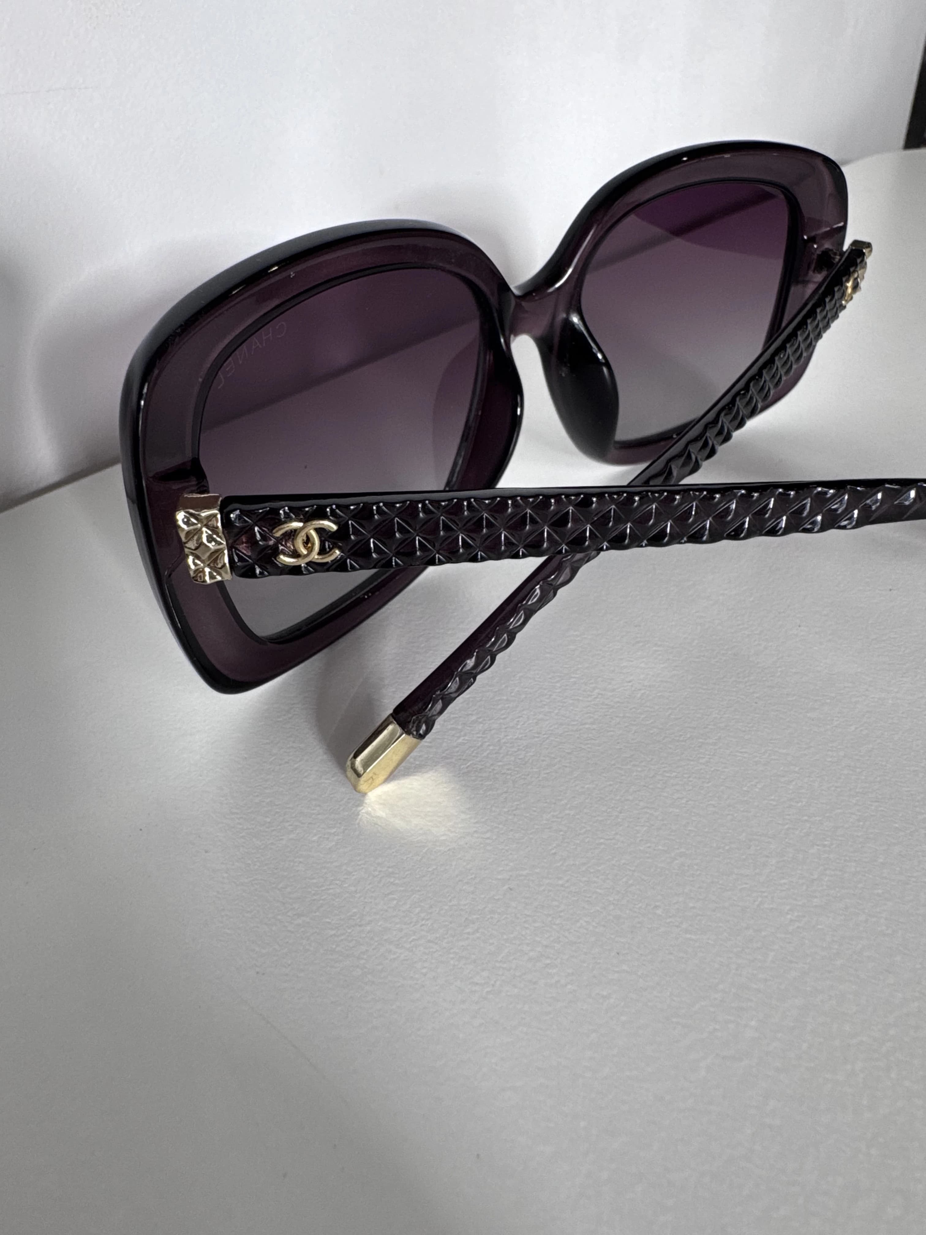 Chanel G8024 Oversized Sunglasses Dark Purple/Brown — photo 7 of 13