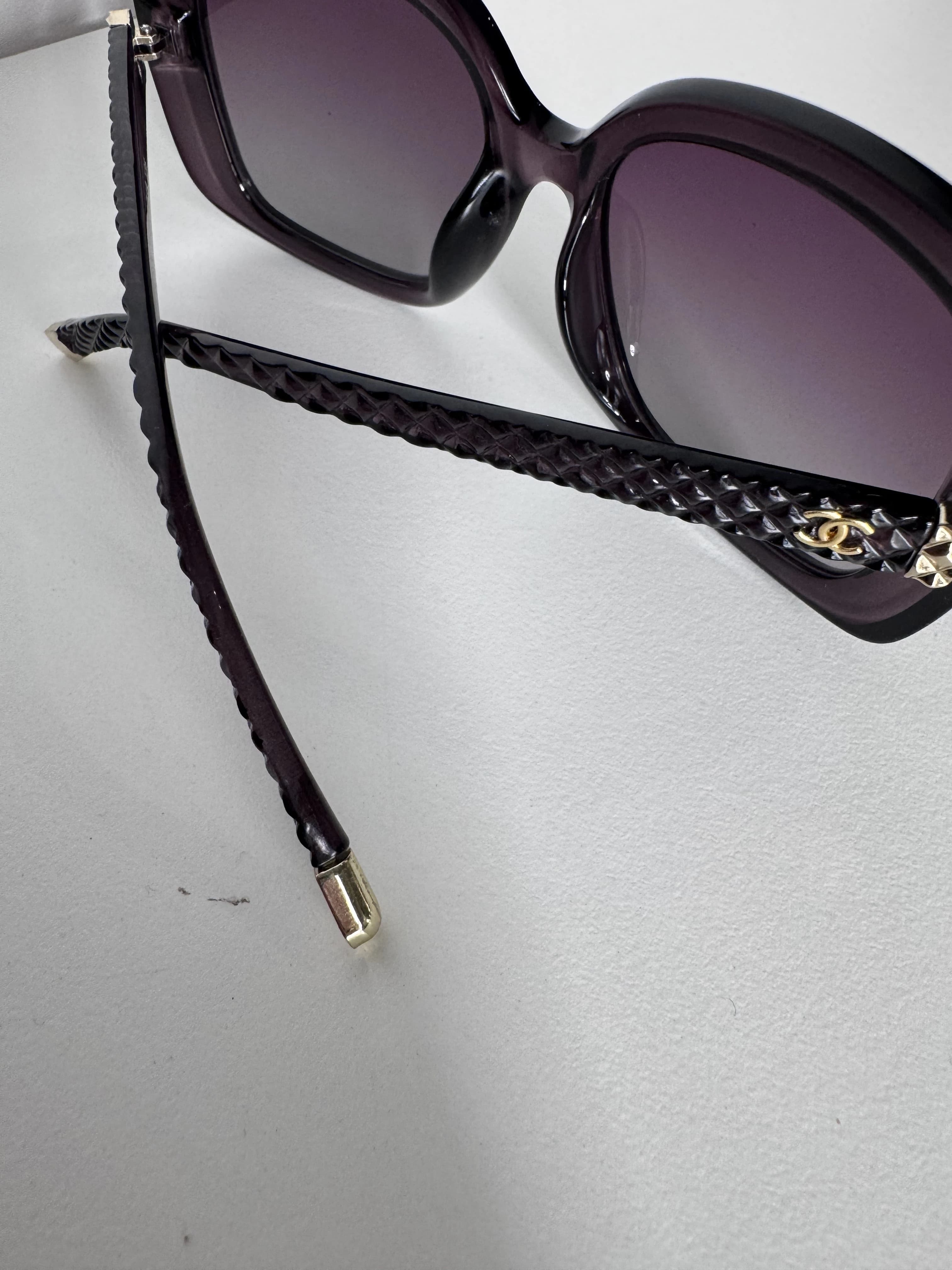 Chanel G8024 Oversized Sunglasses Dark Purple/Brown — photo 3 of 13