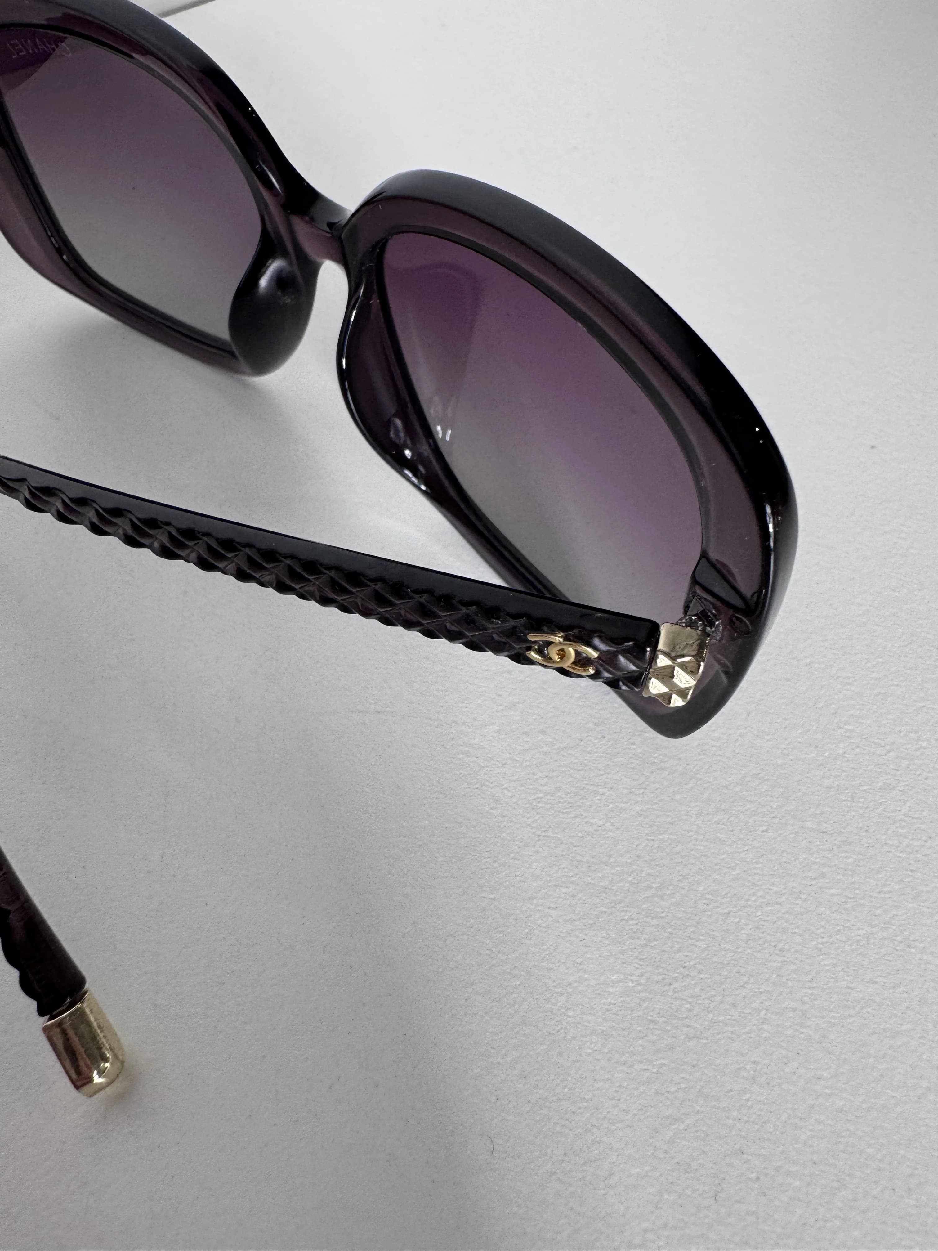 Chanel G8024 Oversized Sunglasses Dark Purple/Brown — photo 4 of 13