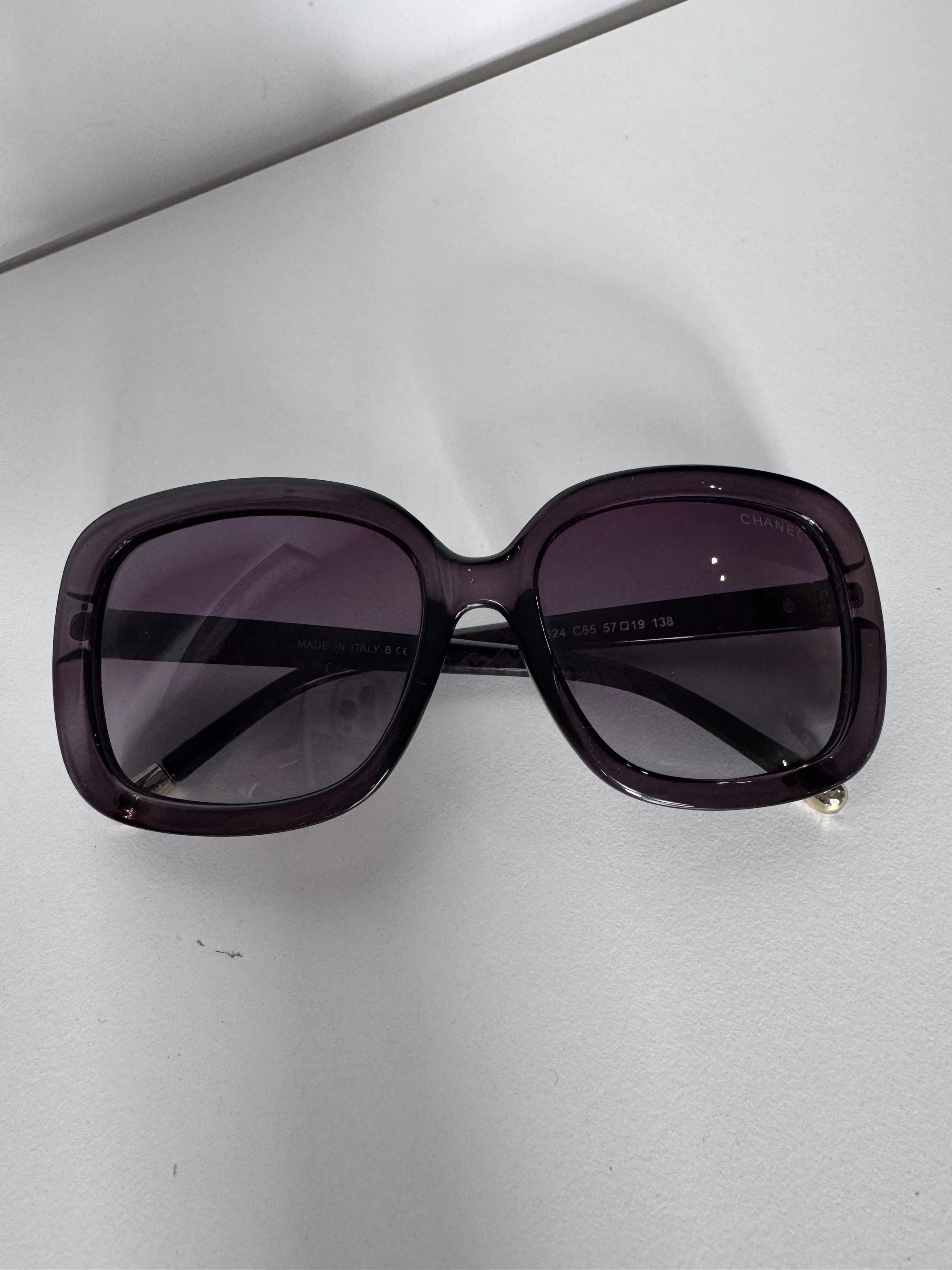 Chanel G8024 Oversized Sunglasses Dark Purple/Brown — photo 9 of 13