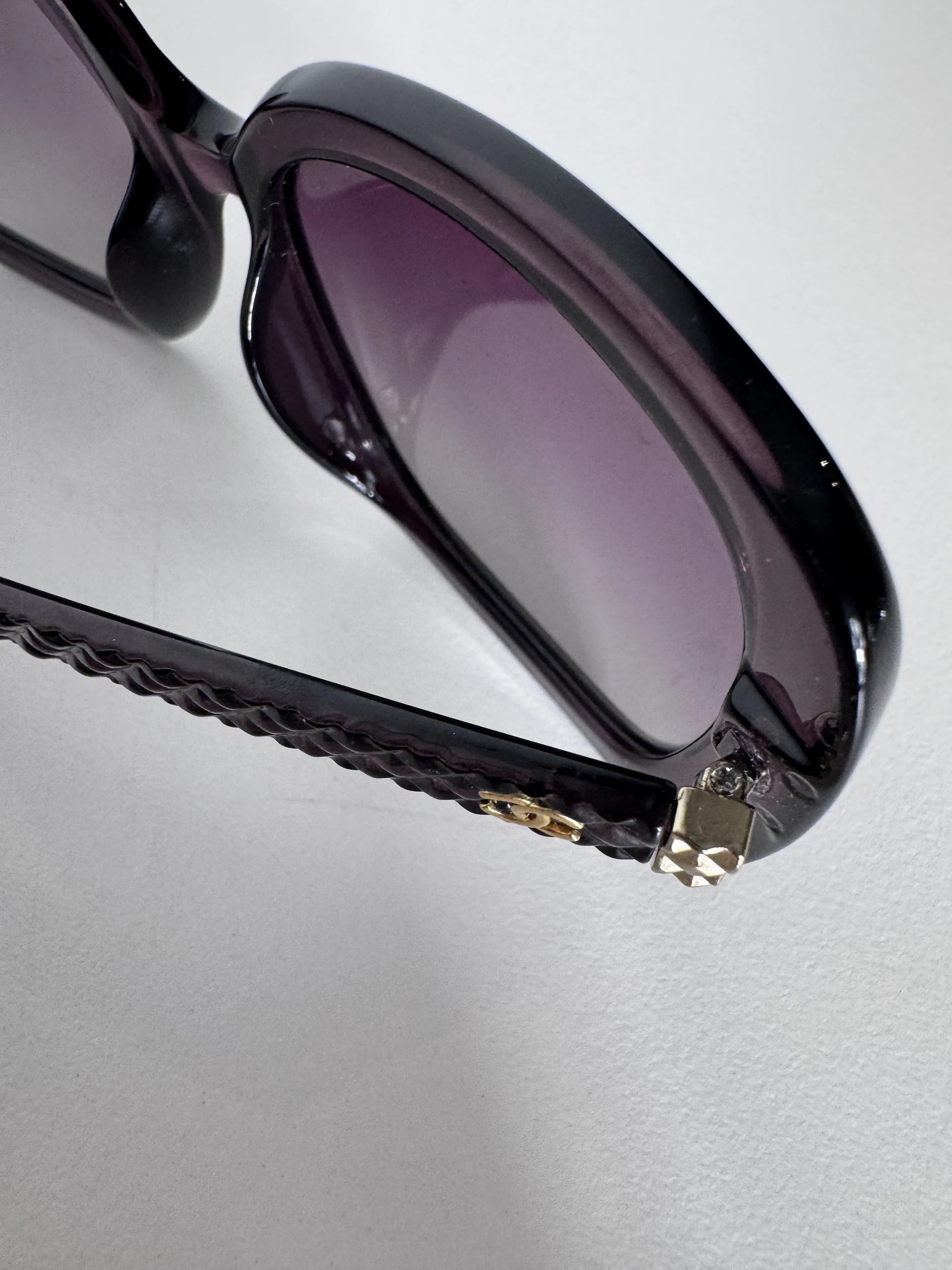 Chanel G8024 Oversized Sunglasses Dark Purple/Brown — photo 10 of 13