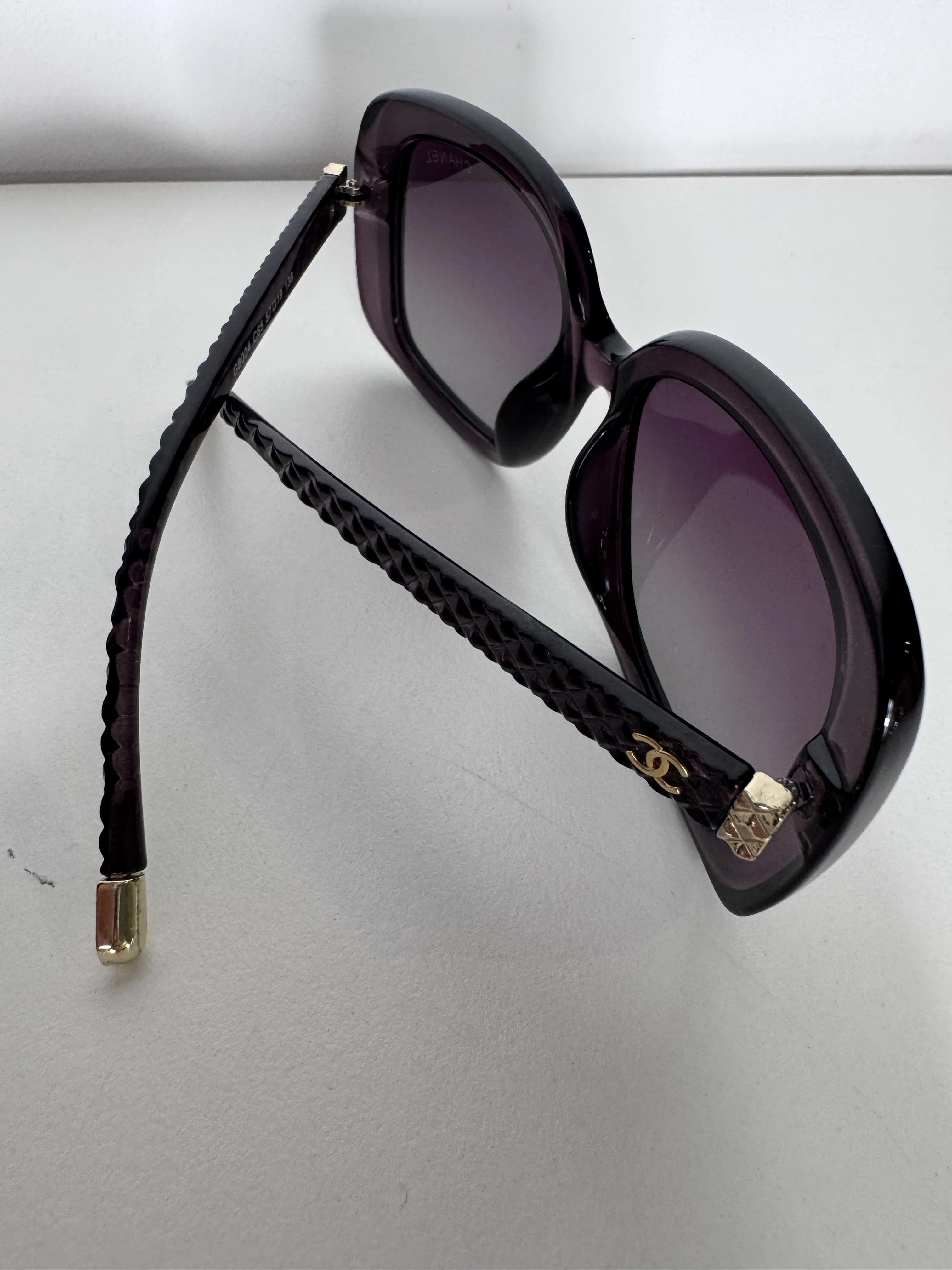 Chanel G8024 Oversized Sunglasses Dark Purple/Brown — photo 13 of 13