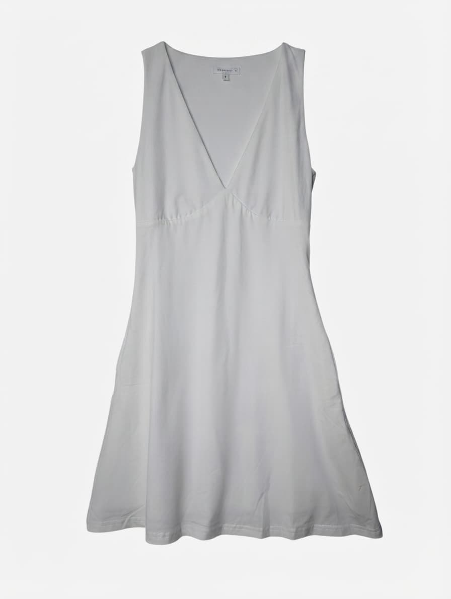 CHARCOAL White V-Neck Mini Dress Size 6 — photo 1 of 8