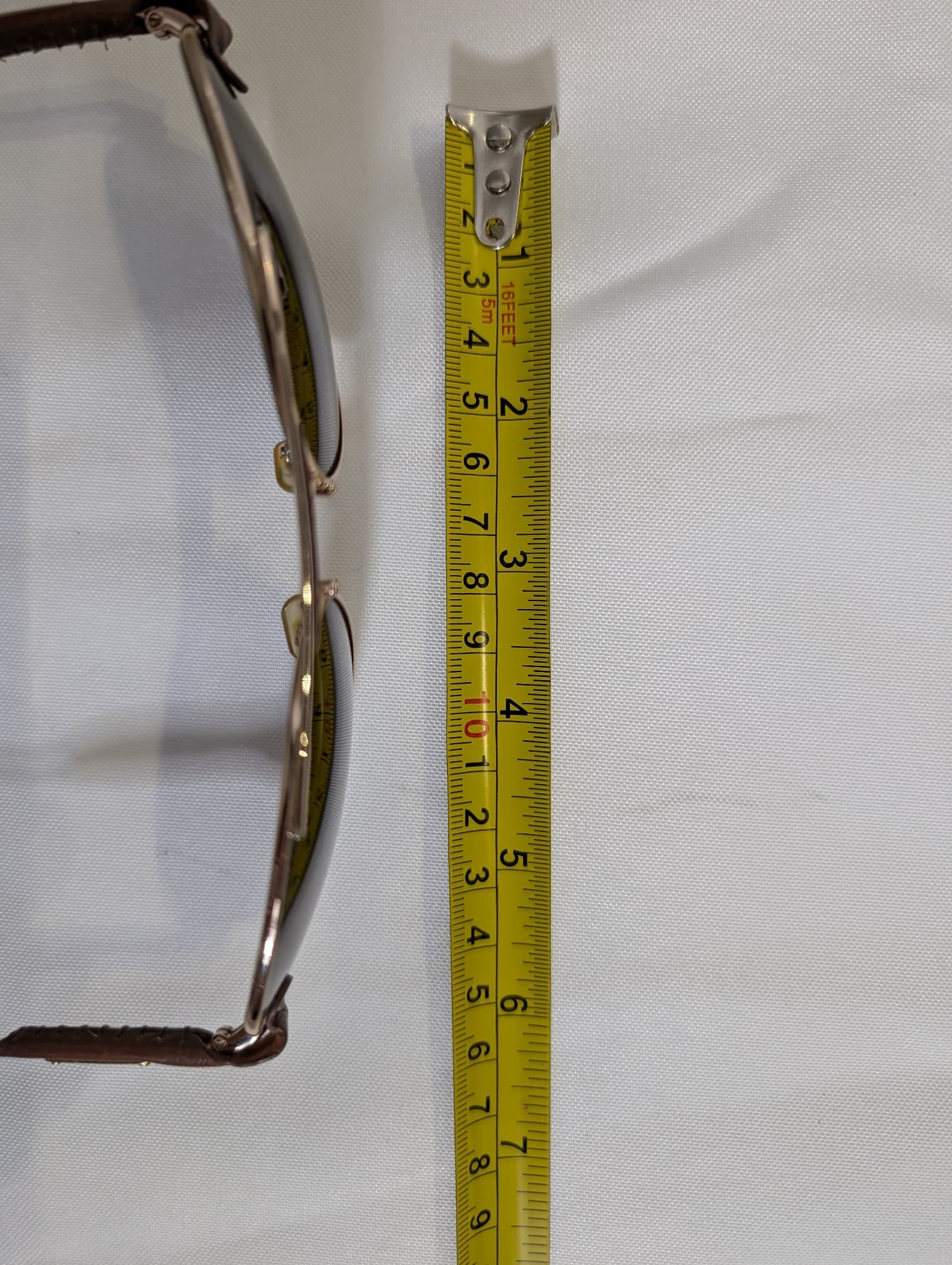 Chloé Aviator Sunglasses Brown Leather Trim — photo 5 of 6