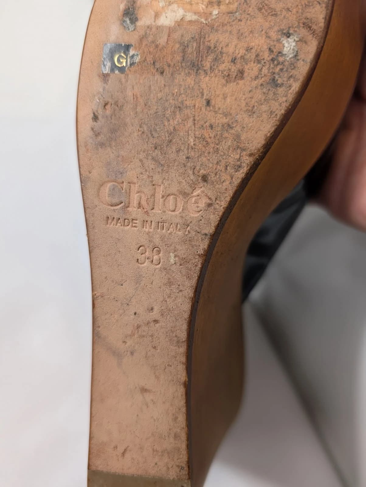 Chloé Black Patent Slingback Wedges EU38 — photo 9 of 9