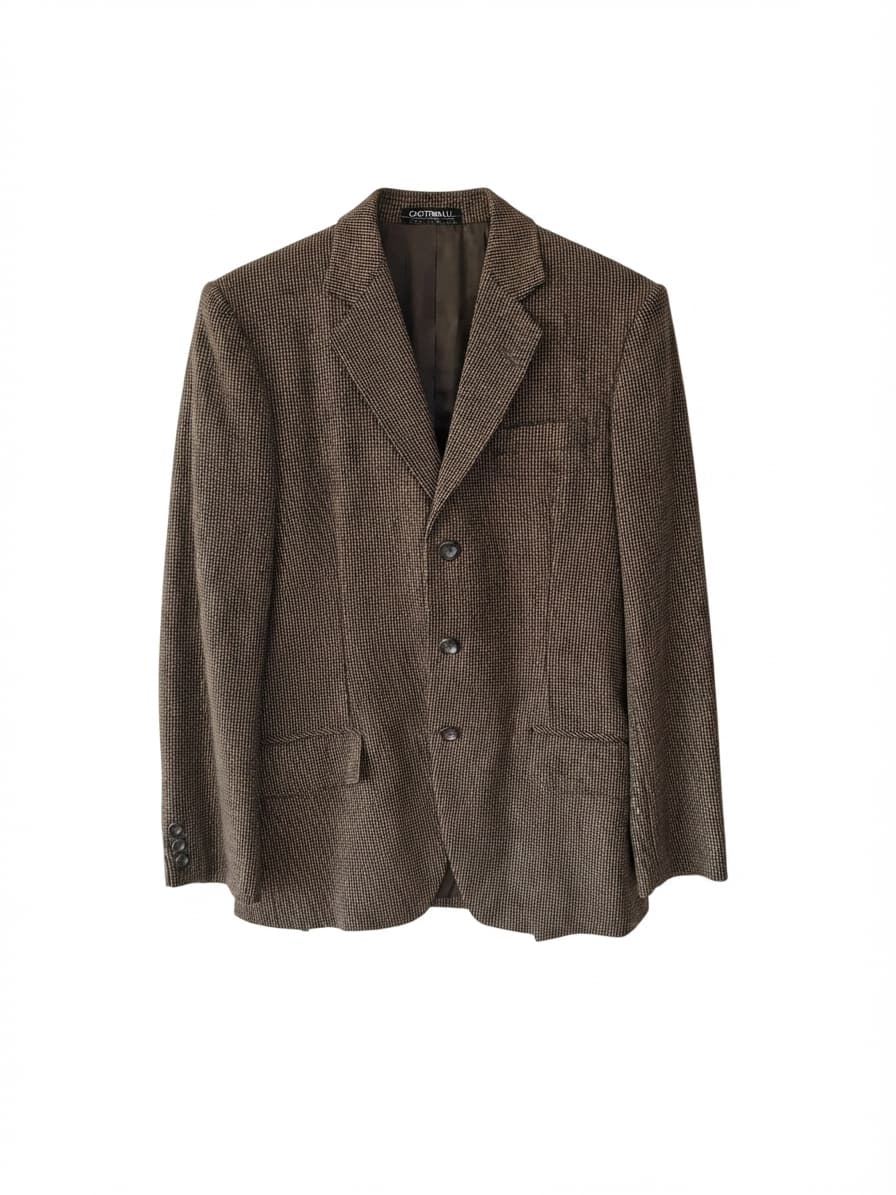 Chotirmall Men's Wool Blazer Brown Houndstooth — photo 1 of 5
