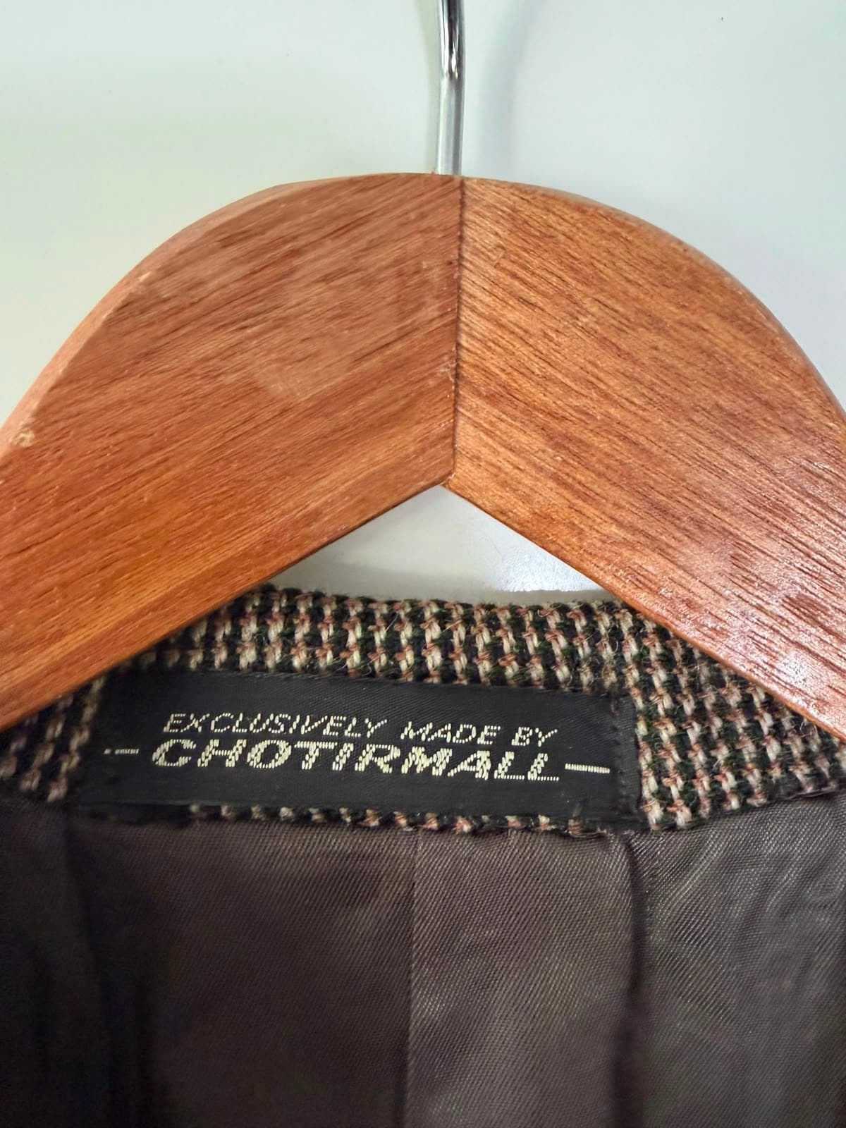 Chotirmall Men's Wool Blazer Brown Houndstooth — photo 4 of 5