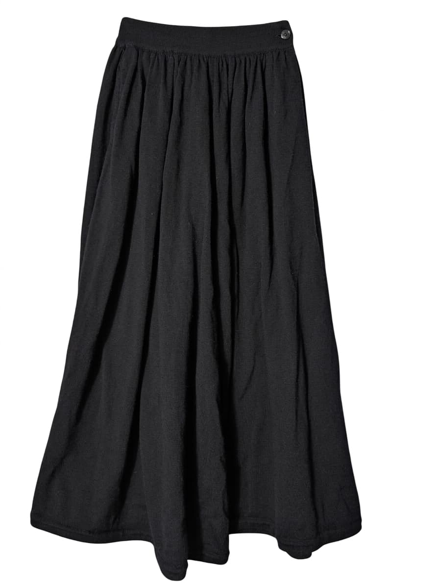 Christian Dior Separates Vintage Merino Wool Midi Skirt Black Size M — photo 1 of 9