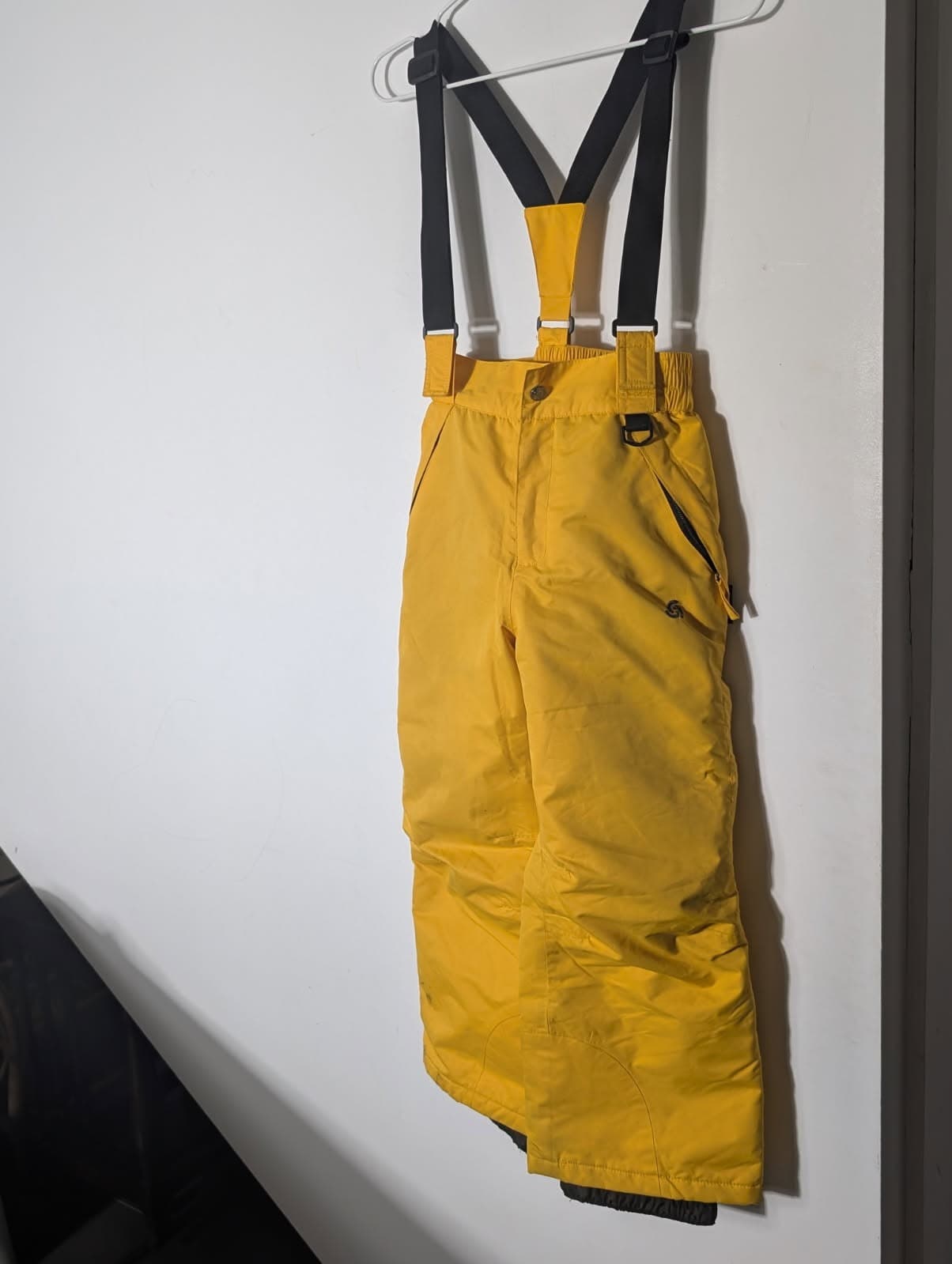 Chute Kids Ski Bib Overalls - Yellow Waterproof Snow Pants Size 8 — photo 2 of 9