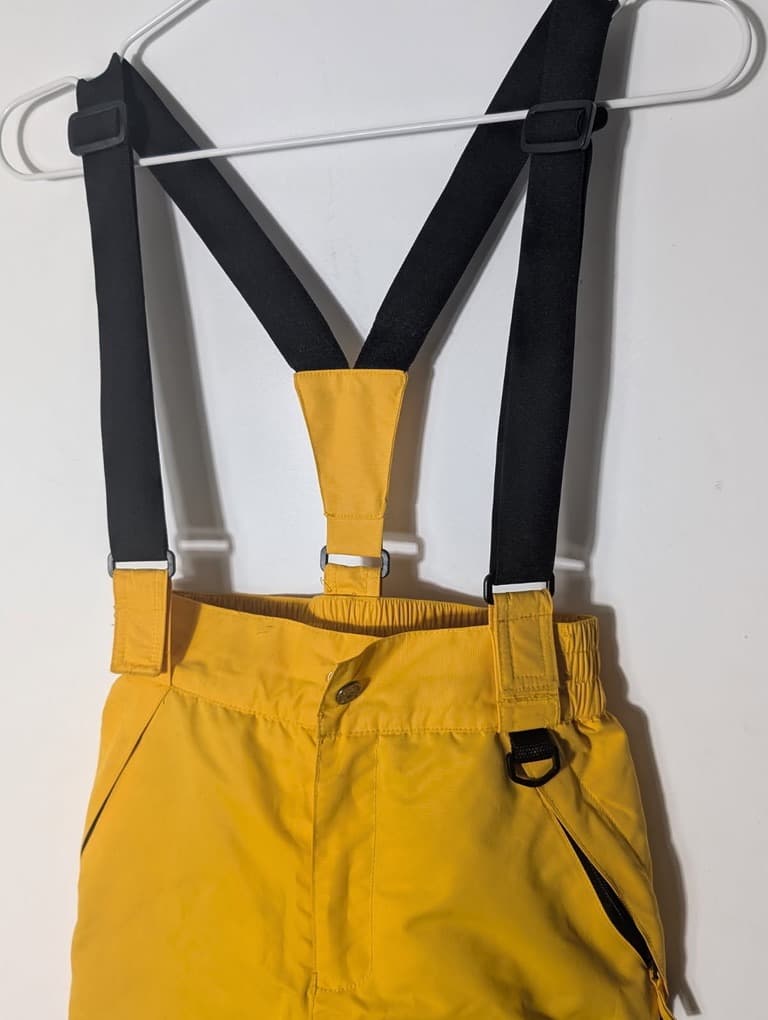 Chute Kids Ski Bib Overalls - Yellow Waterproof Snow Pants Size 8 — photo 3 of 9