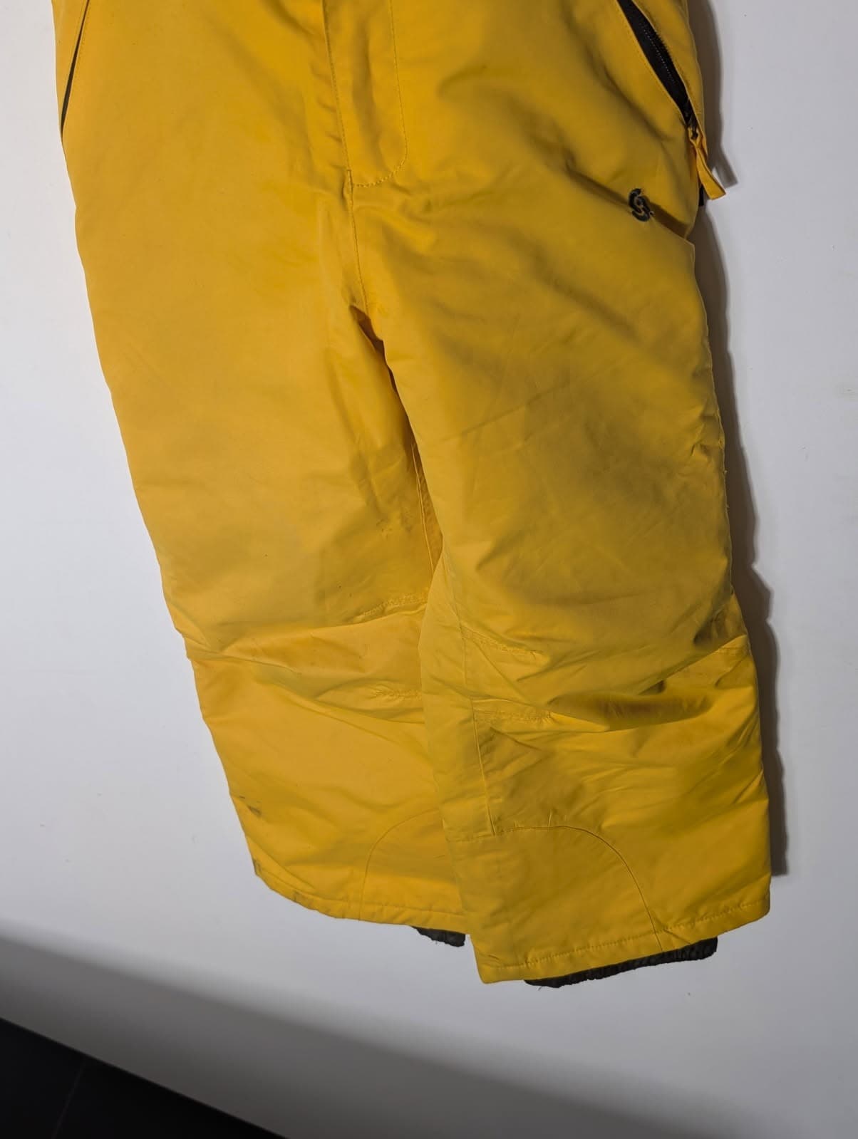 Chute Kids Ski Bib Overalls - Yellow Waterproof Snow Pants Size 8 — photo 4 of 9