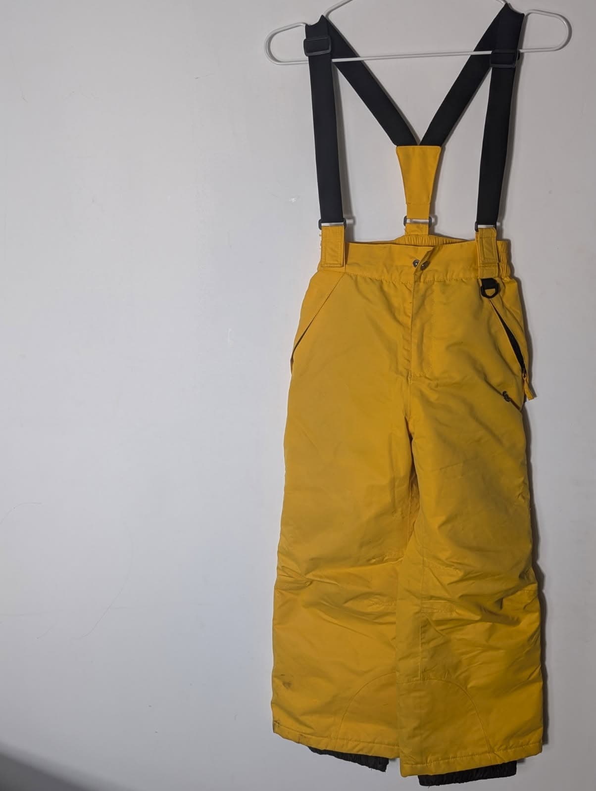 Chute Kids Ski Bib Overalls - Yellow Waterproof Snow Pants Size 8 — photo 5 of 9