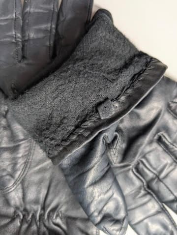 Classic Black Leather Winter Gloves - Soft Lined — photo 6 of 6