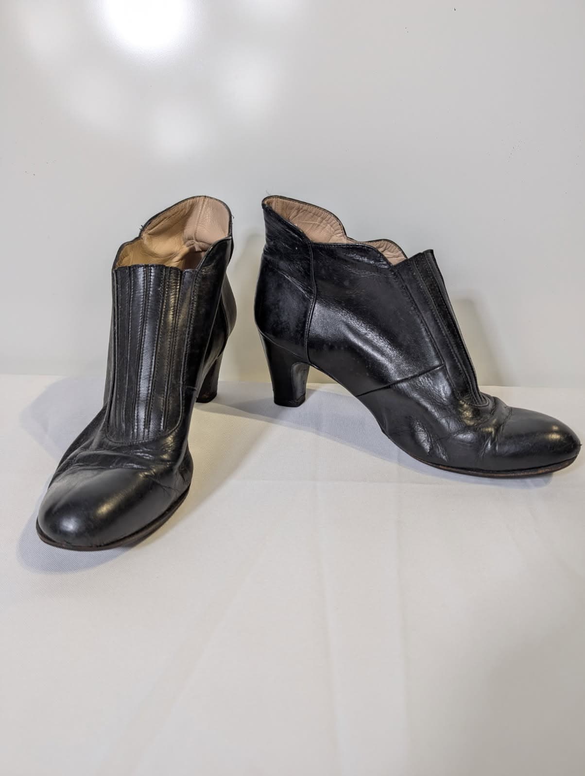 Claude Bassal Leather Ankle Booties - Black Women's Size 6.5 — photo 1 of 7