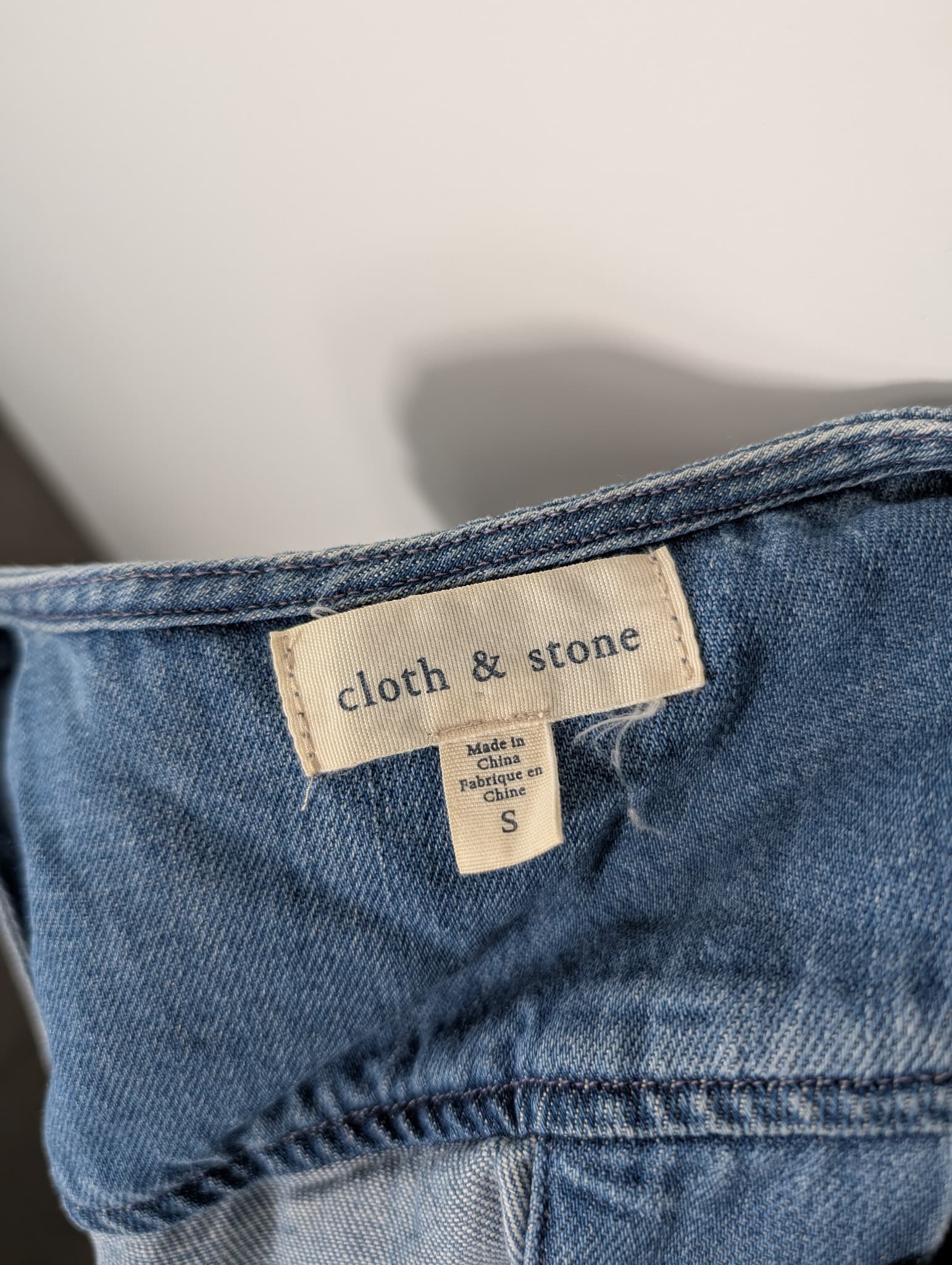 Cloth & Stone Denim Tank Top Raw Hem Split Back Women's S — photo 5 of 13