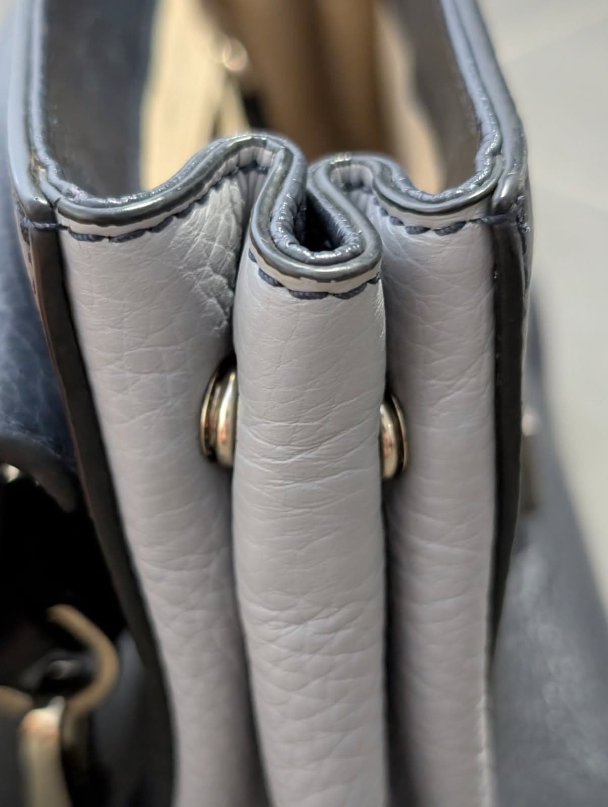 Coccinelle Arlettis Small Handbag - Two-Tone Leather Crossbody — photo 6 of 9