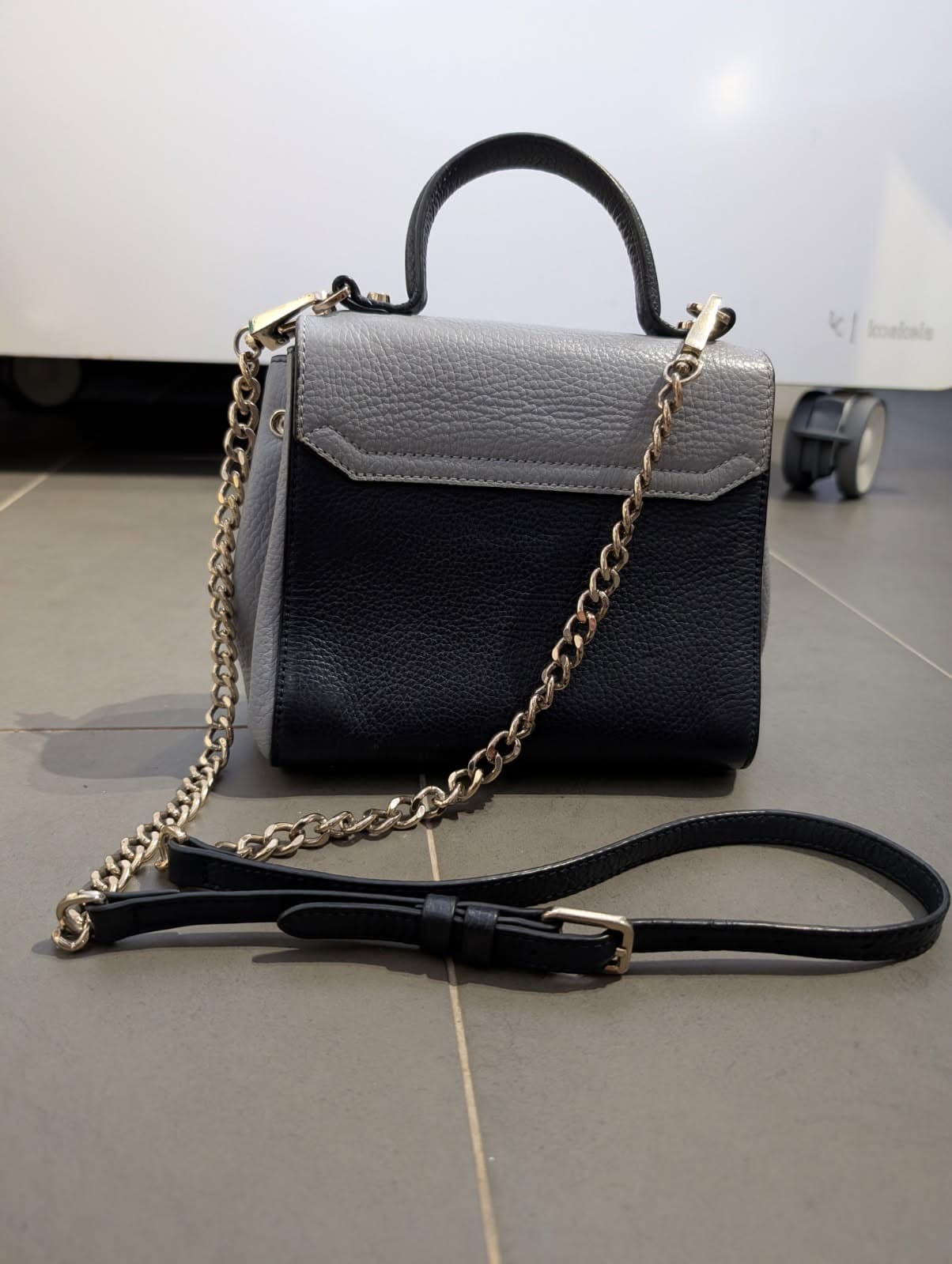 Coccinelle Arlettis Small Handbag - Two-Tone Leather Crossbody — photo 9 of 9