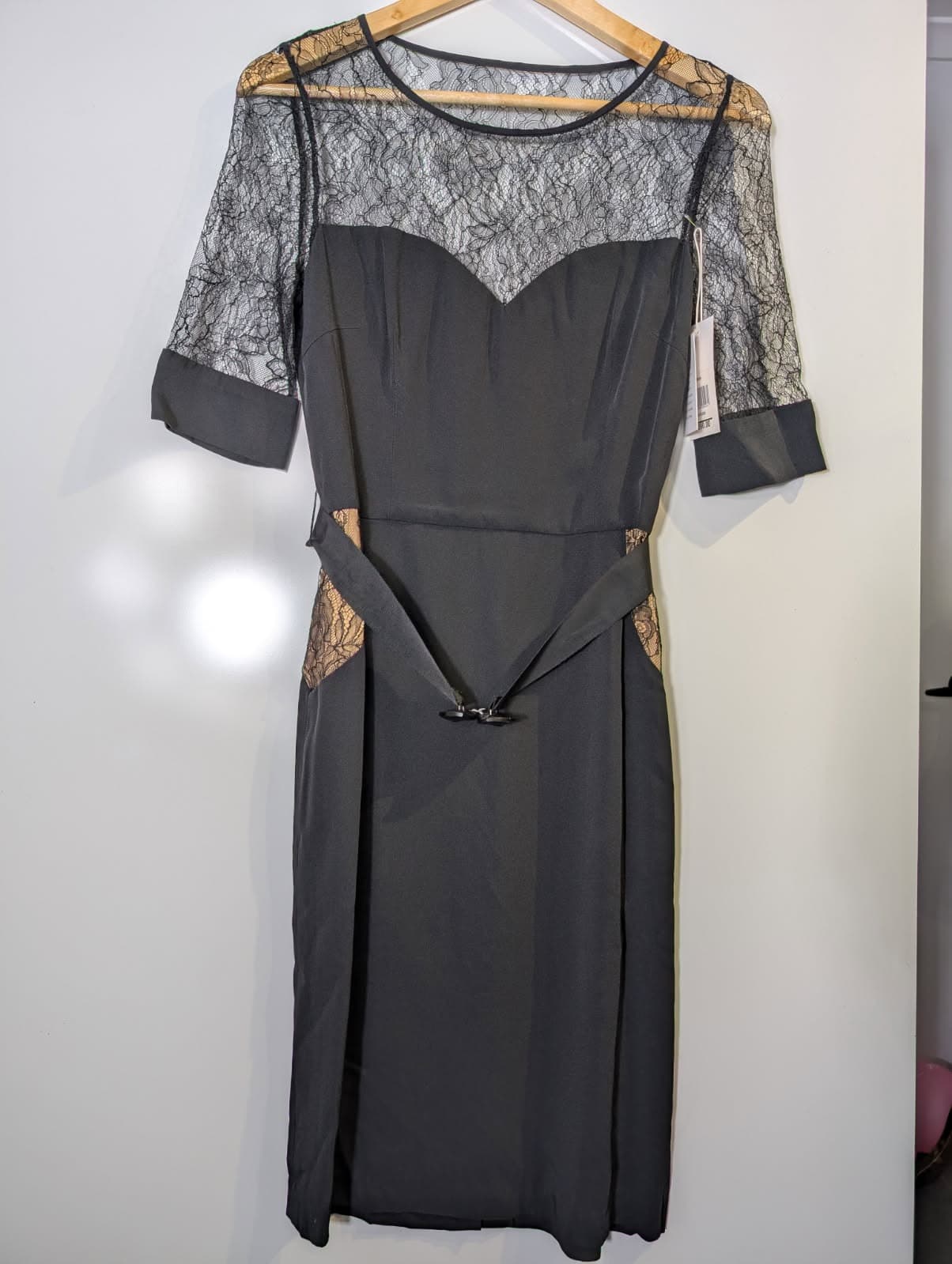 Collette Dinnigan Black Lace Overlay Midi Dress - Limited Edition — photo 9 of 9