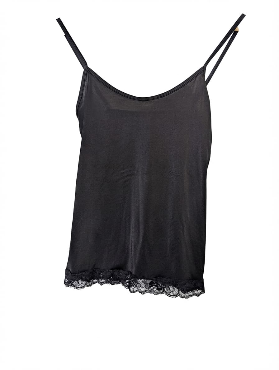 Collette Dinnigan Camisole Black Lace Trim Size XS — photo 1 of 2