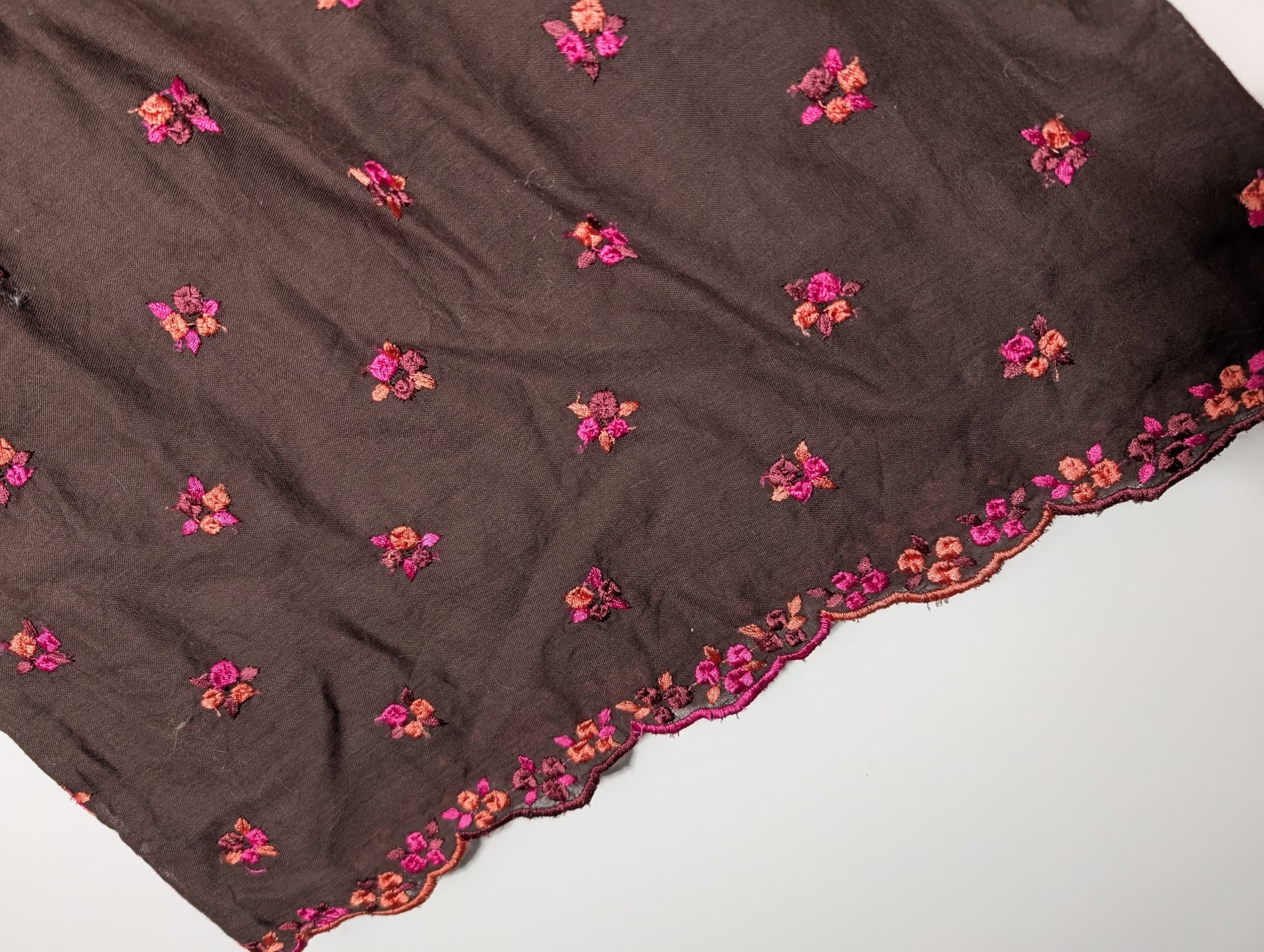 Collette Dinnigan Floral Embroidered Sleeveless Dress Brown Size S — photo 3 of 7