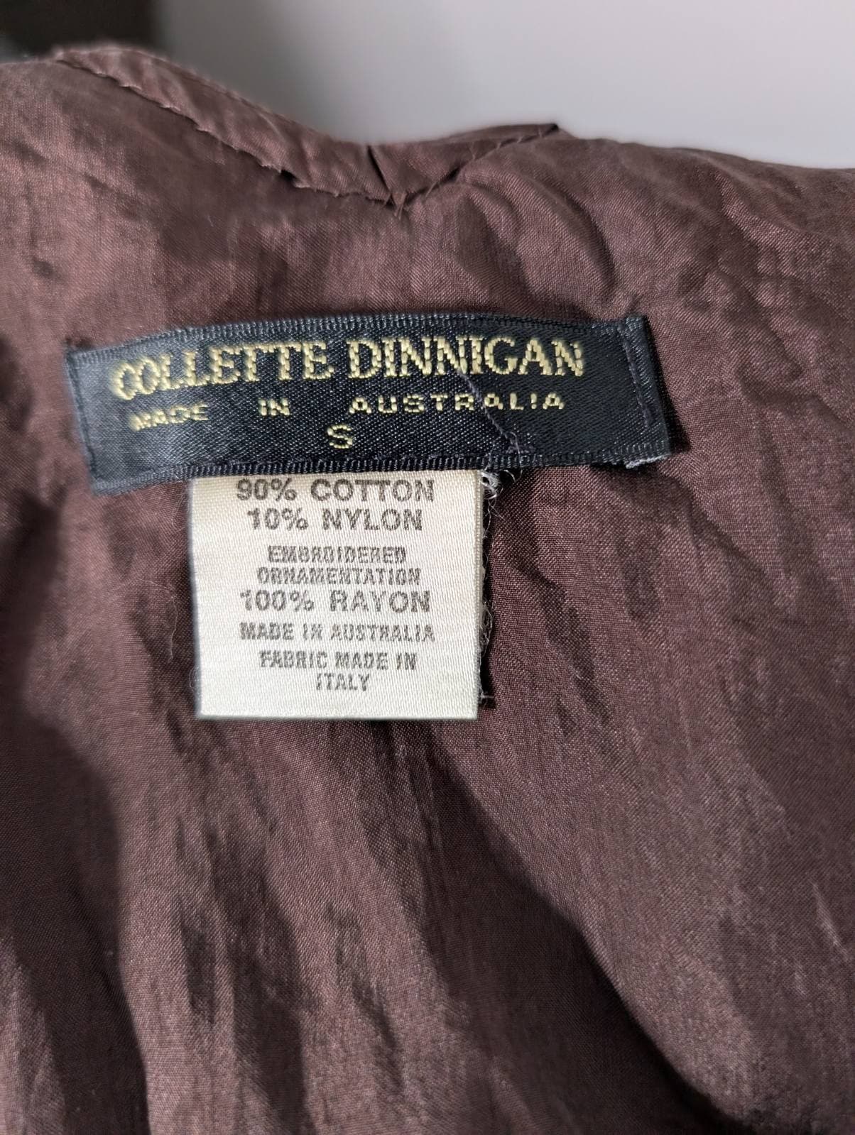 Collette Dinnigan Floral Embroidered Sleeveless Midi Dress - Brown Size S — photo 6 of 7