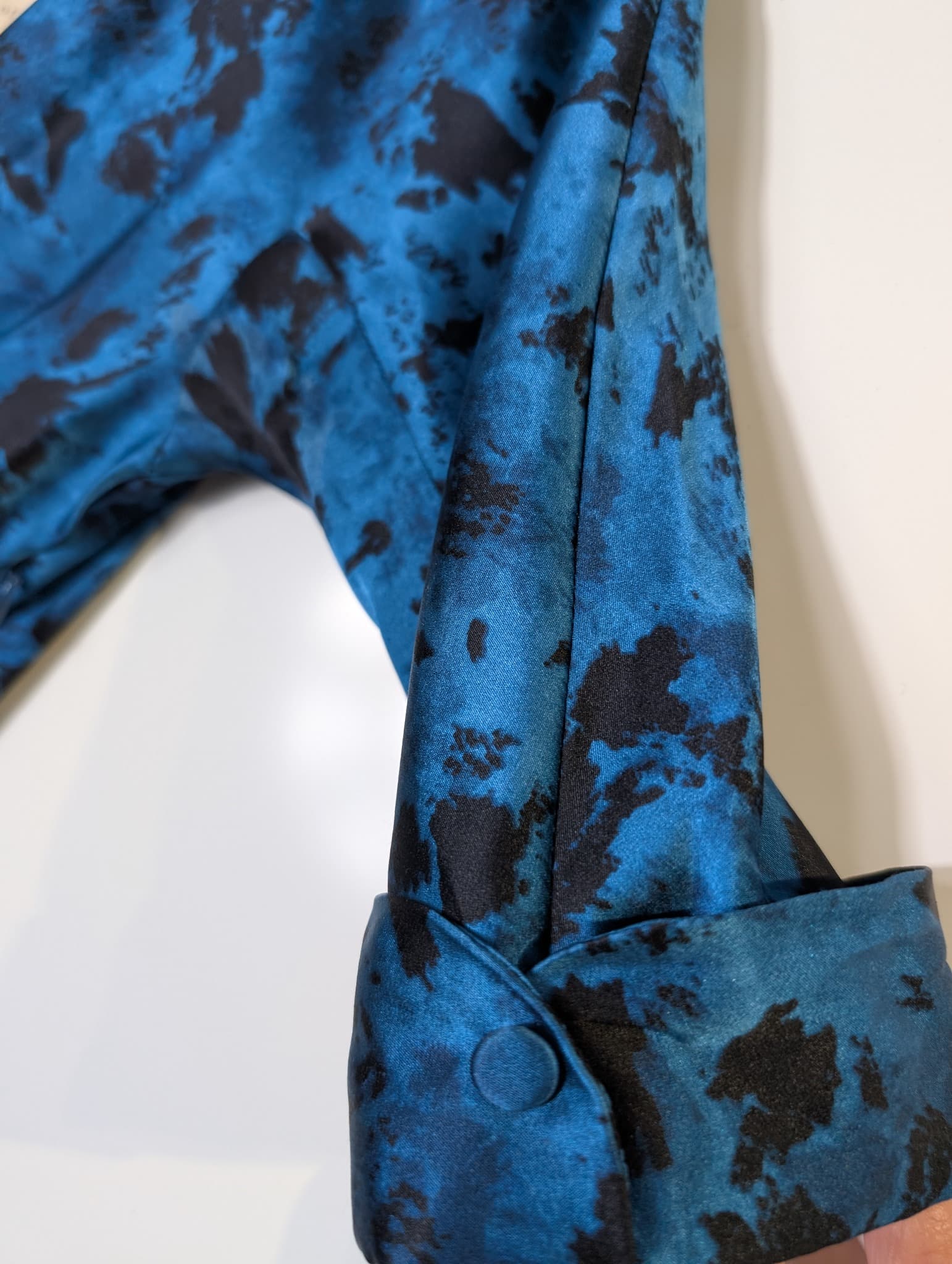 Collette Dinnigan Silk Wrap Dress Blue Floral Print XS — photo 4 of 7